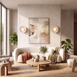 Livspace Reef Wall Light | Beige + White