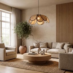 Livspace Rosette Pendant | Natural Beige