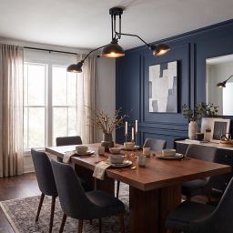 Livspace Rotating Arm 3 Head Chandelier | Matt Black