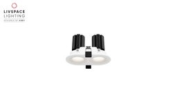 Livspace Roxy 2Way Recess Spotlight - 16W Neutral White | White
