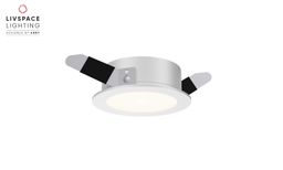 Livspace Snow Recess Downlight - 10W Warm White | White