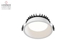 Livspace Softglo M Recess Downlight - 14W Warm White | White