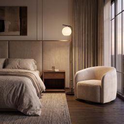 Livspace Walkford Black Metal Floor Lamps | Black Matt