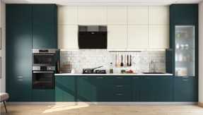 Minimalistic straight-line kitchen