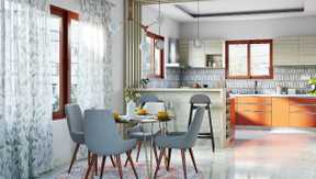 Monochromatic Grey 2 BHK