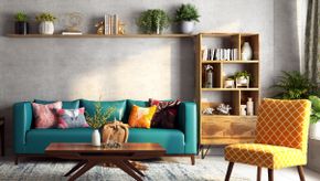 Ocean blue living room