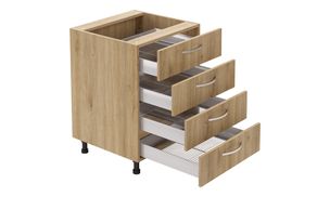 Base Unit, 4 SS Drawers (4M)