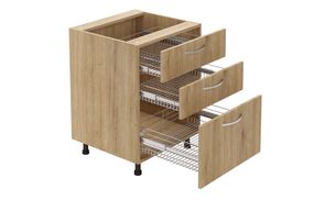 Base Unit, 3 SS Drawers (2M, 1L)