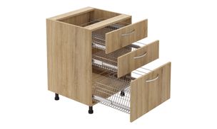 Base Unit, 3 SS Drawers (2M, 1L)
