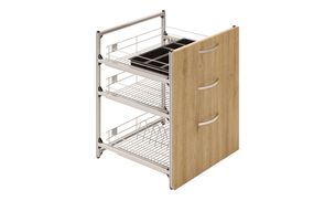 3 SS Drawer Unit (2M, 1L)