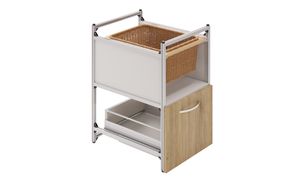 PVC Wicker Basket Unit with 1Drawer (2L)