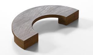 Dunes   D shape  Circular Wooden Handle