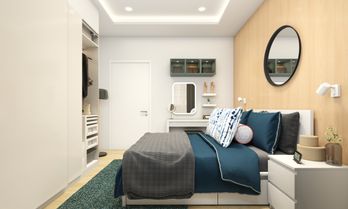 Contemporary Bedroom with Dresser