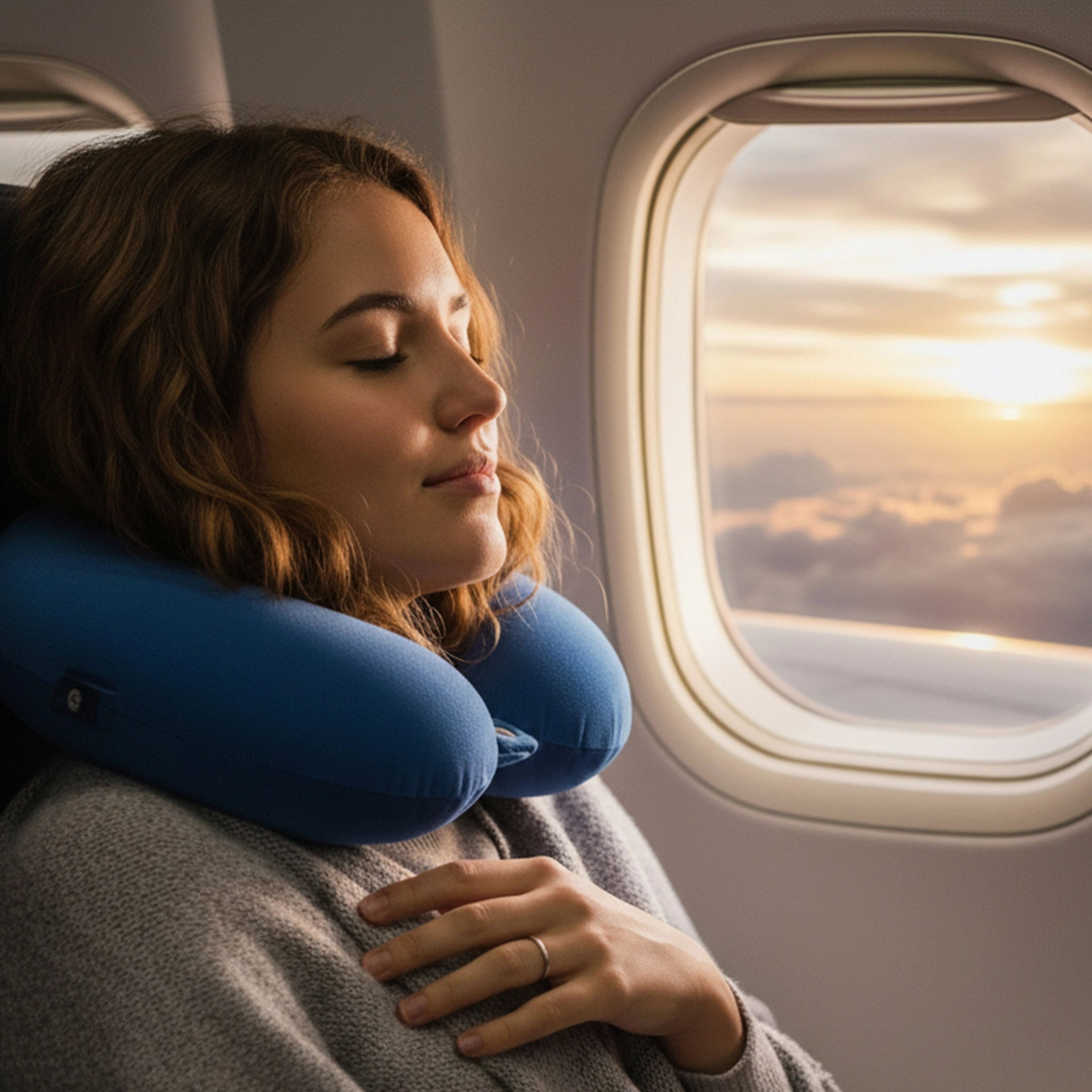 Wanderlust | Travel Neck Pillow | Blue