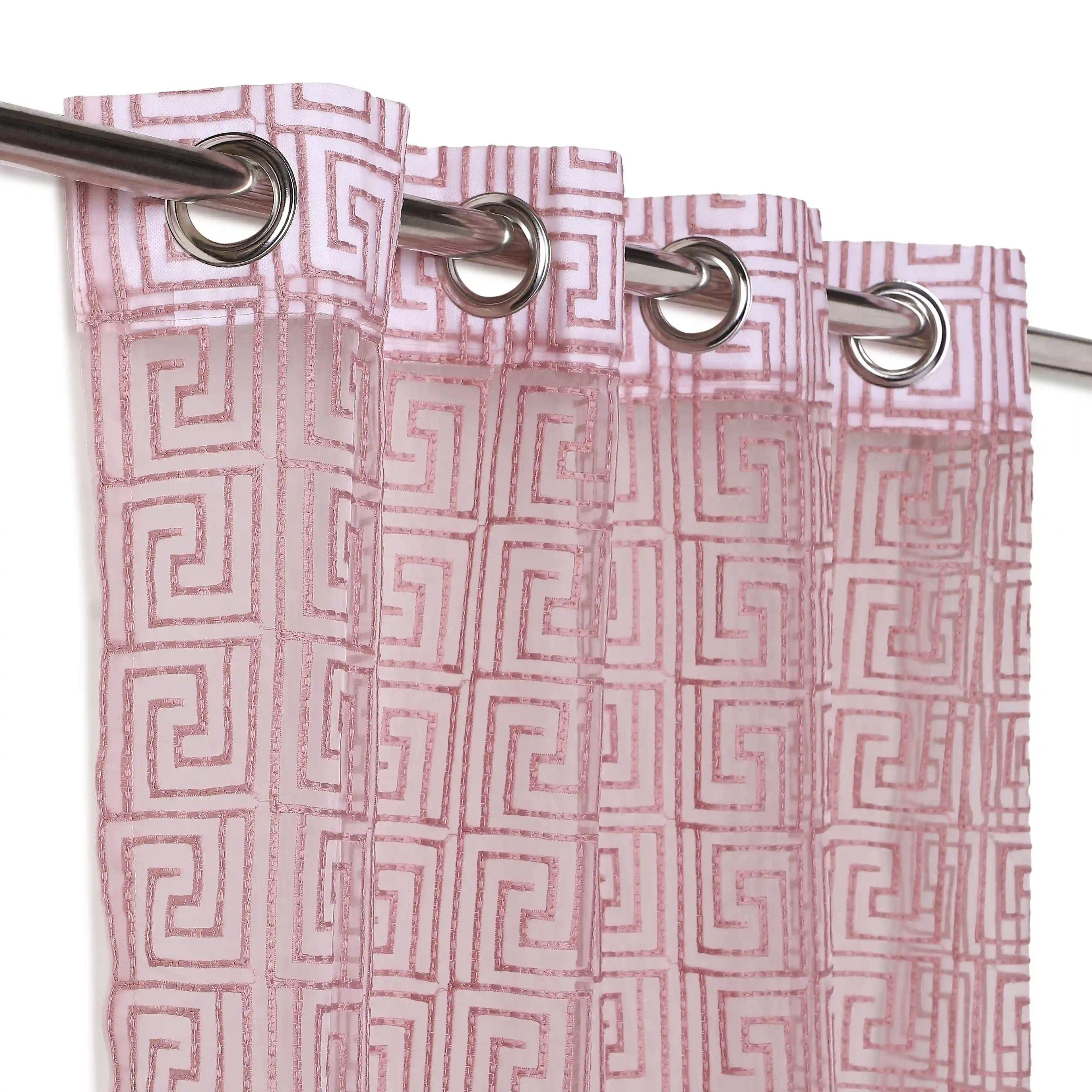 Velina Set of 2 Embroidered Sheer Readymade Curtains | Modern Maze