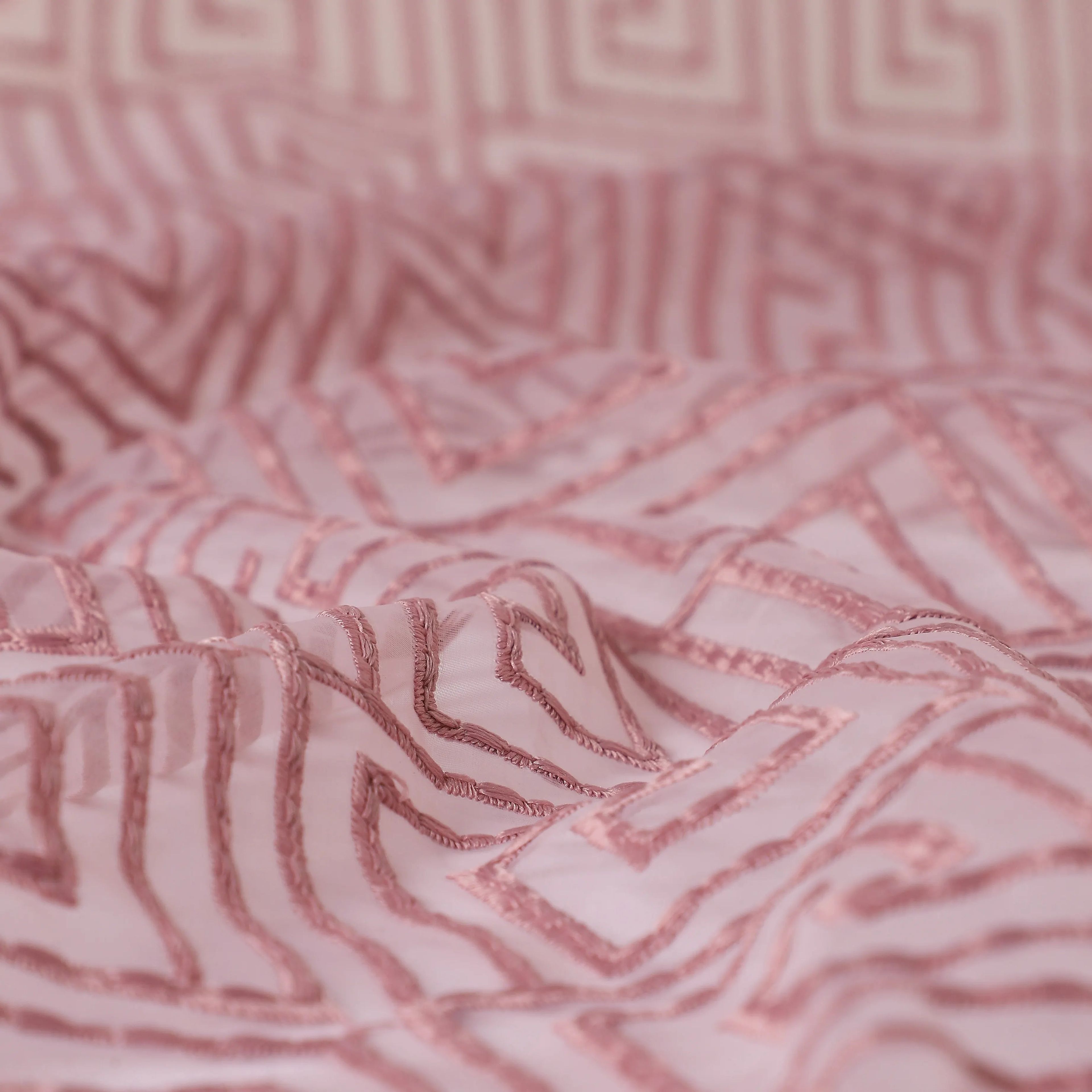 Velina Set of 2 Embroidered Sheer Readymade Curtains | Modern Maze