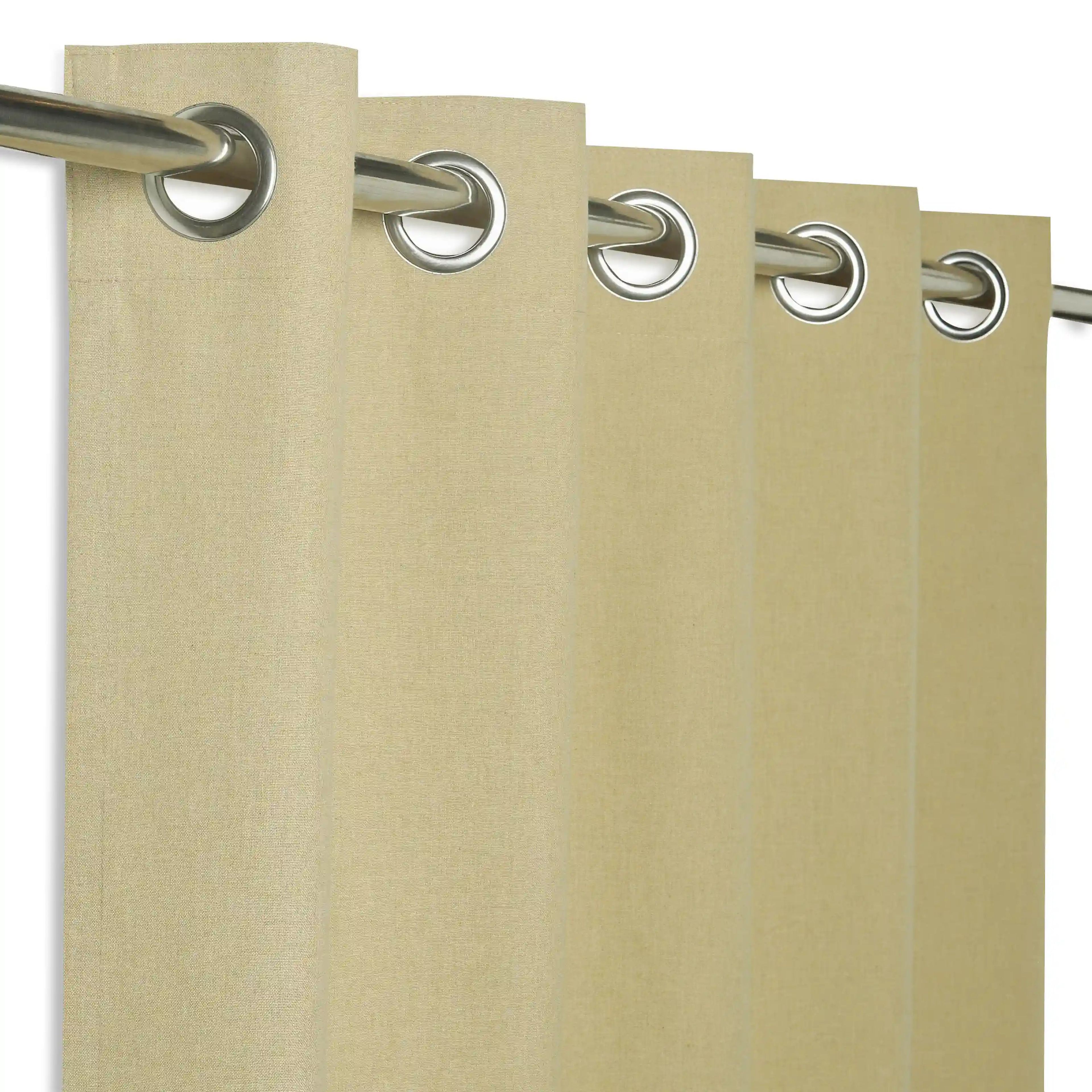 Pelushe Set of 2 100% Cotton Solid Readymade Curtains | Everyday Hues