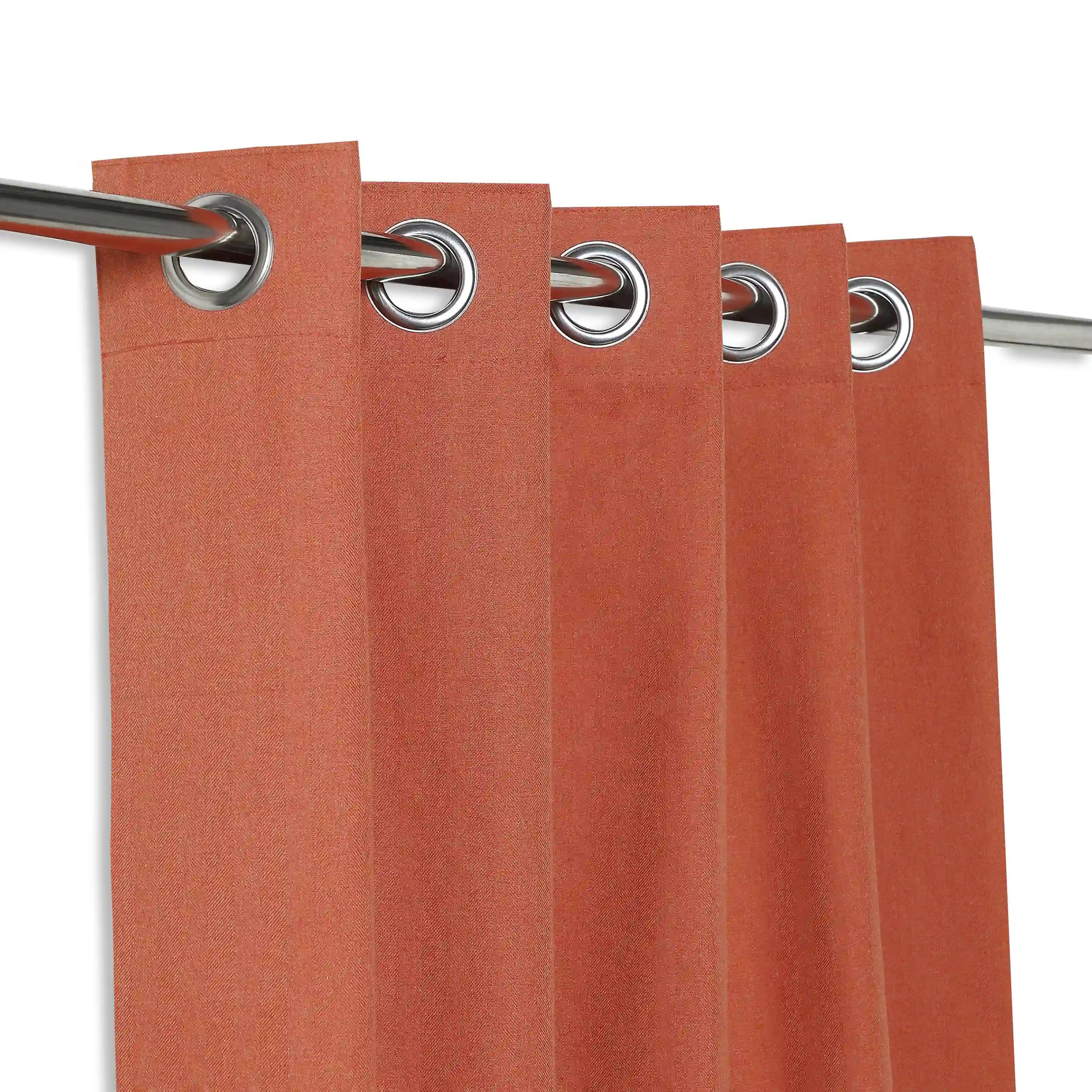 Pelushe Set of 2 100% Cotton Solid Readymade Curtains | Everyday Hues