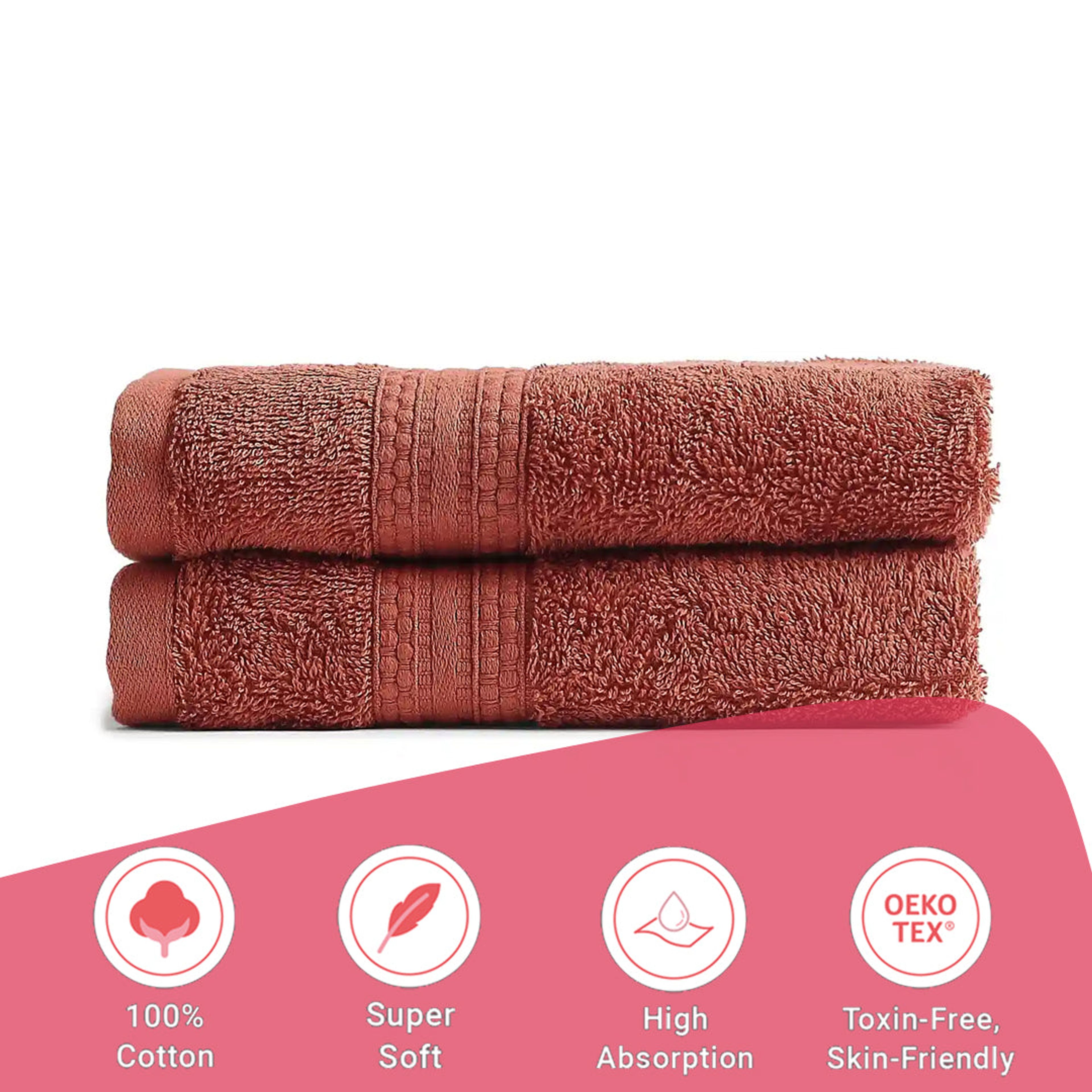 Paleto | Everyday Essentials Absorbent Ring Spun Cotton Terry Hand Towels | Set of 2