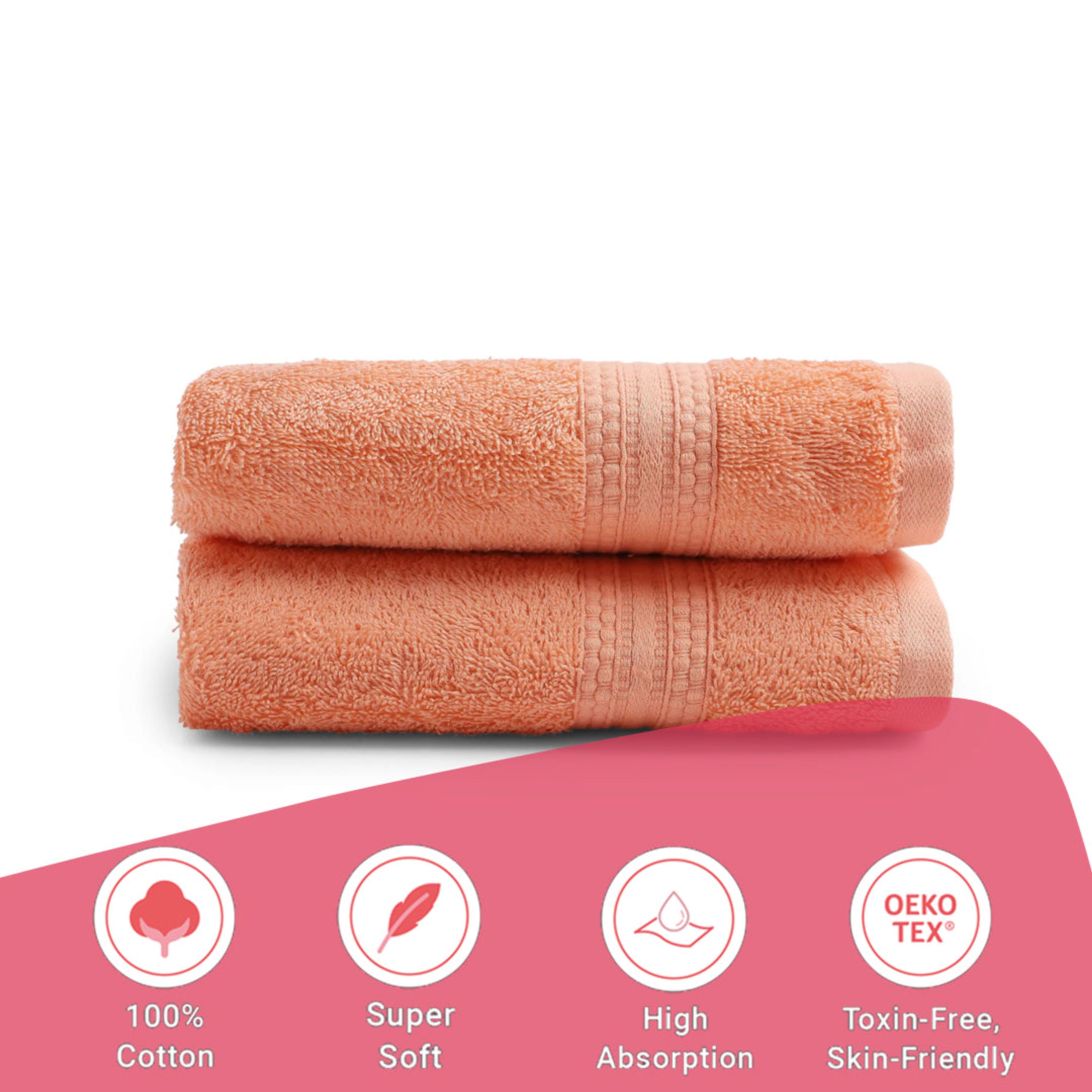 Paleto | Everyday Essentials Absorbent Ring Spun Cotton Terry Hand Towels | Set of 2
