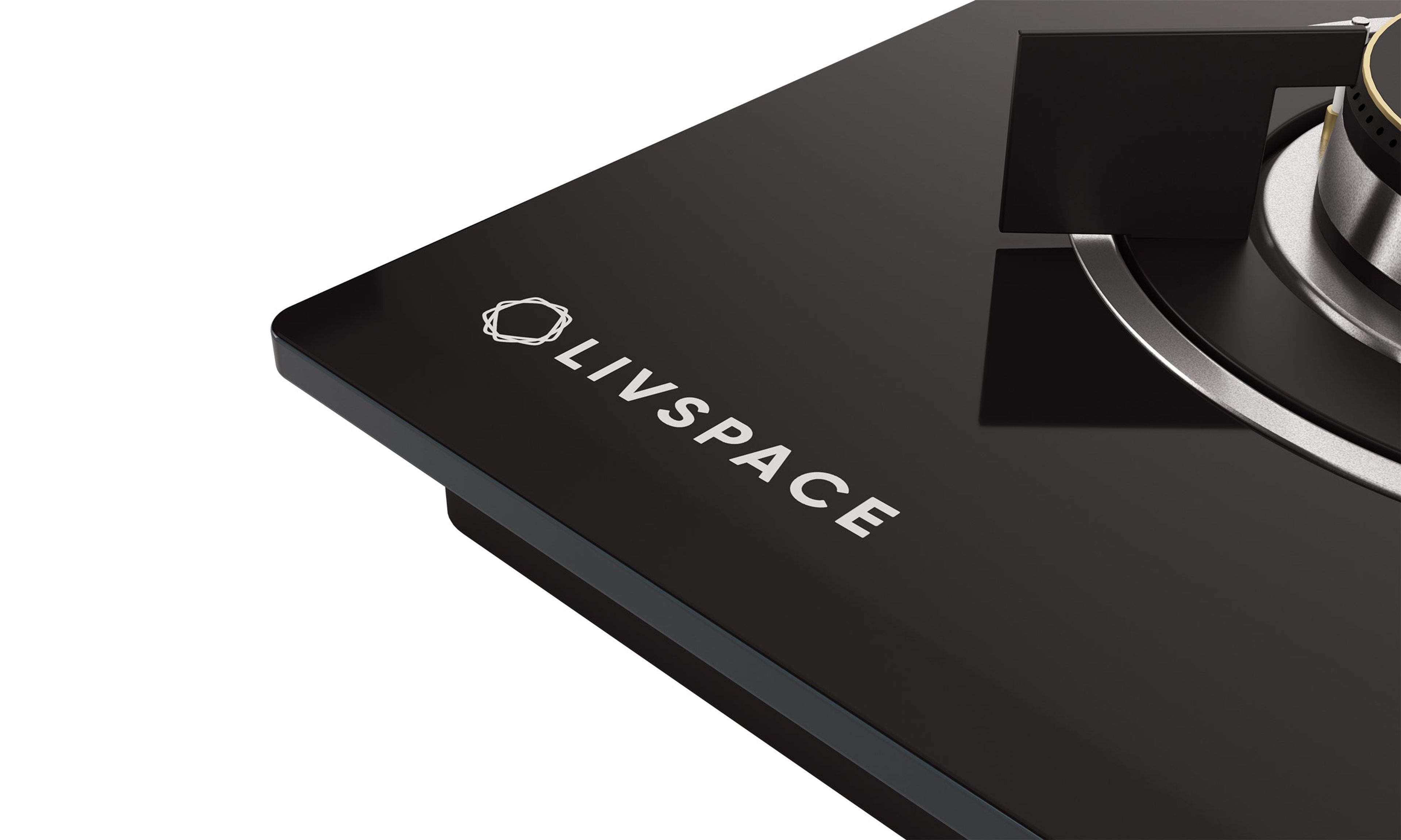 Optima by Livspace 4 Brass Burner 900mm with Auto Ignition gloss finish Hob | Optima HB 4B 90