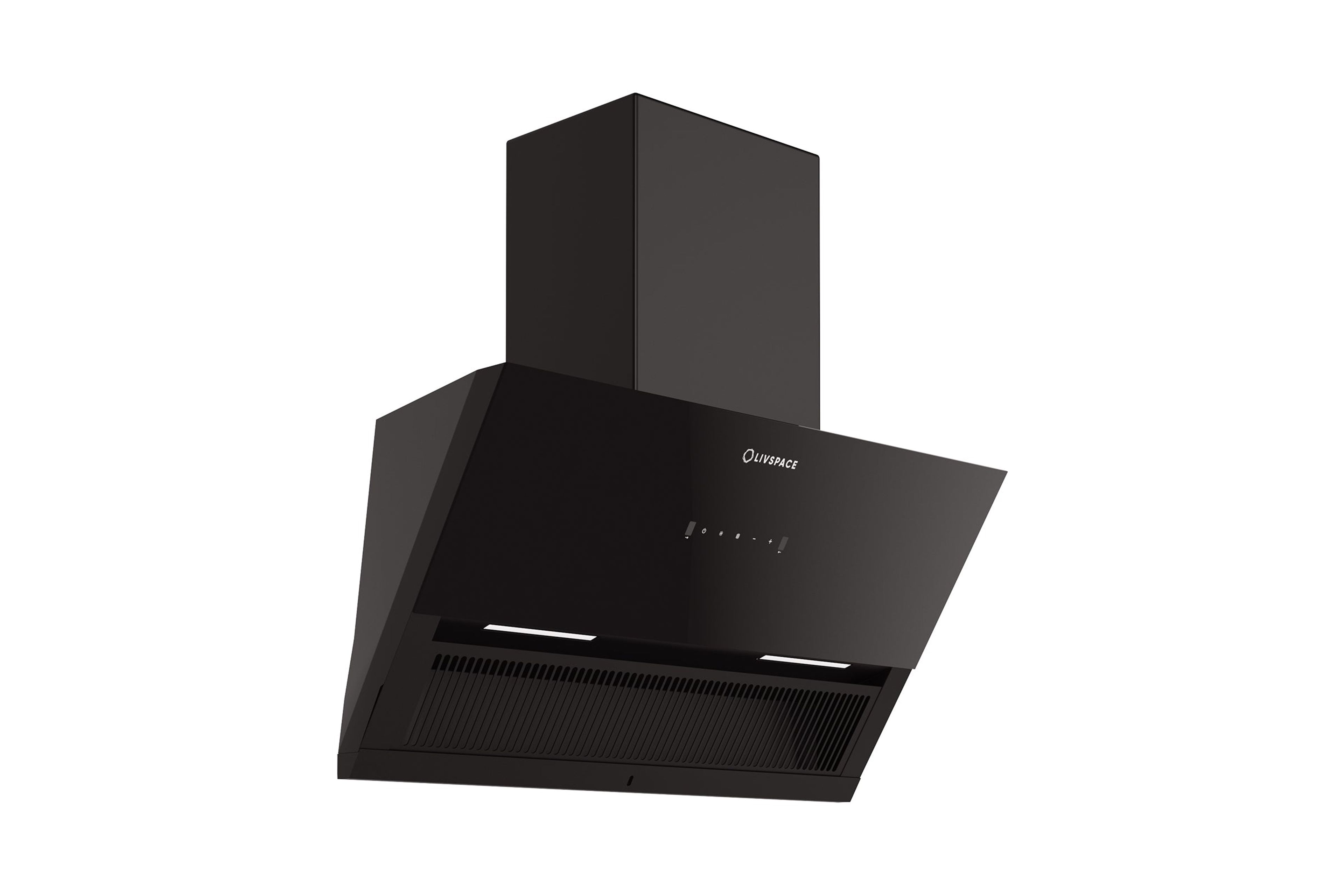 Optima by Livspace AutoClean Inclined Shape chimney 900mm size 1200m3/h suction power (Ducted) | Optima CH I 90
