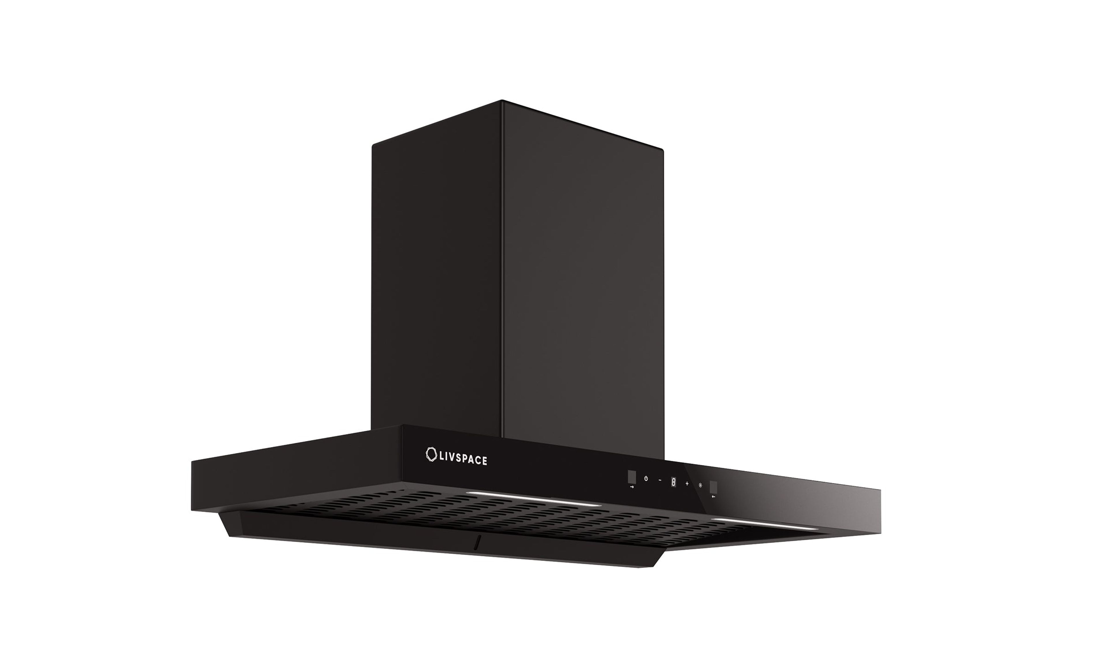 Optima by Livspace AutoClean T Shape chimney 900mm size 1200m3/h suction power (Ducted) | Optima CH T 90
