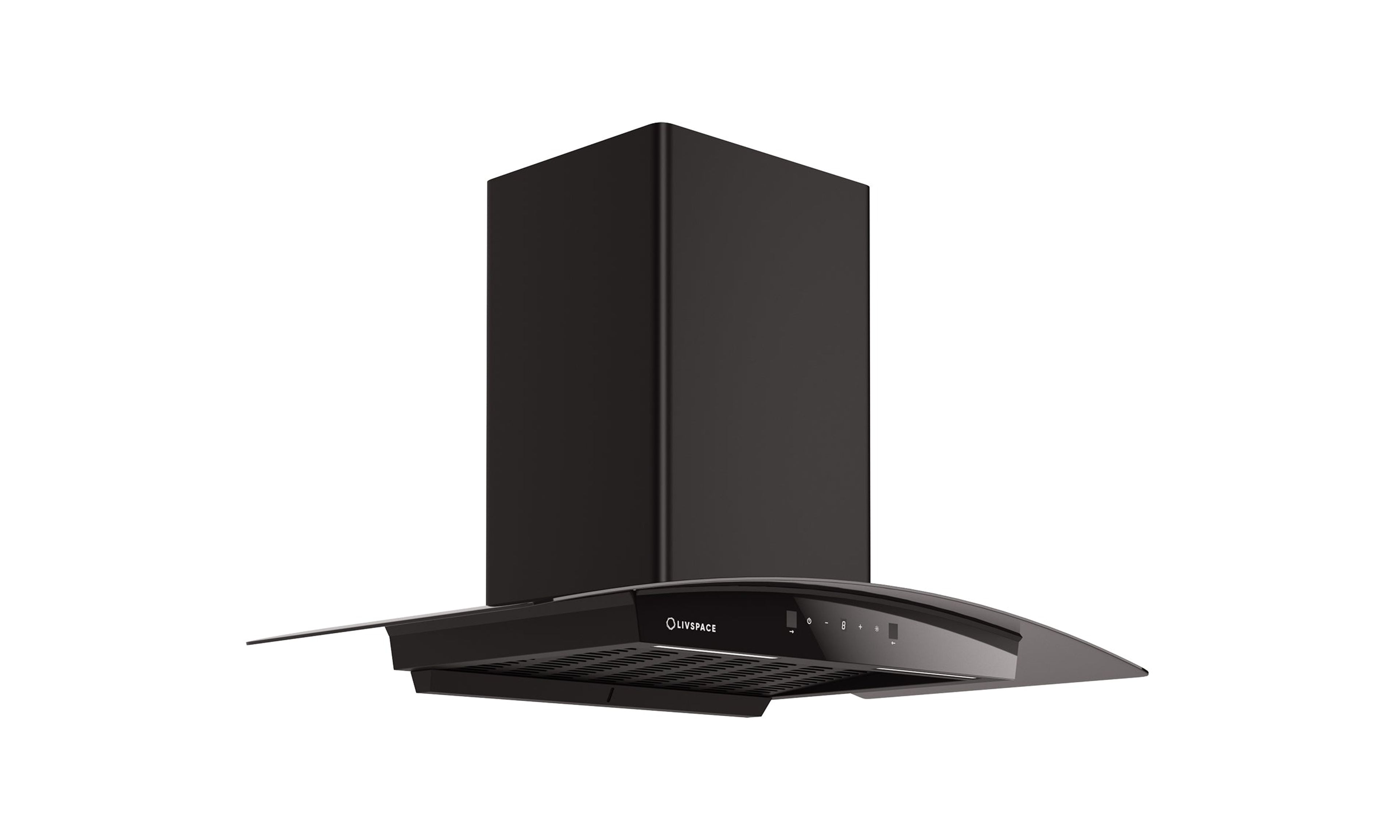 Optima by Livspace AutoClean Curve Shape chimney 900mm size 1200m3/h suction power (Ducted) | Optima CH C 90