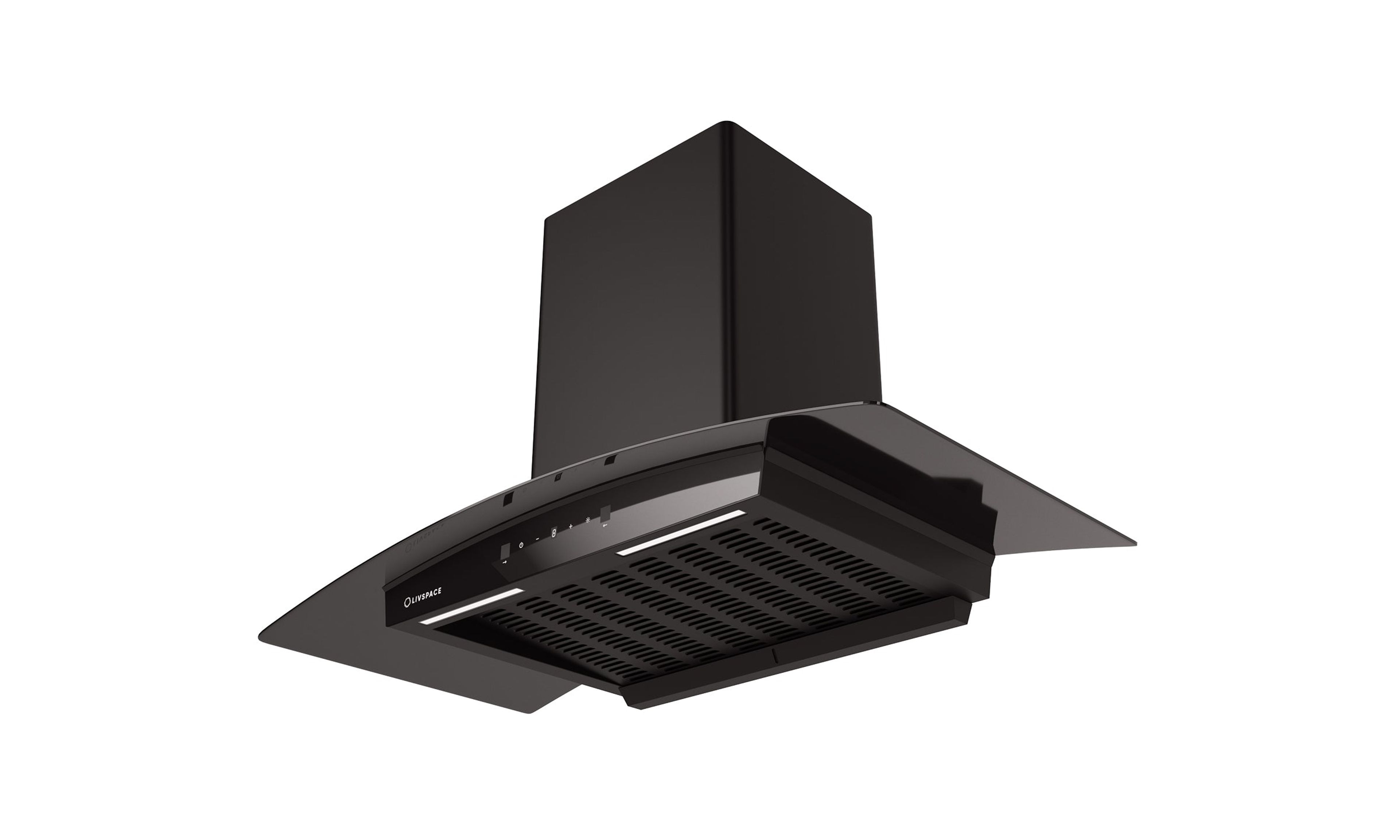 Optima by Livspace AutoClean Curve Shape chimney 900mm size 1200m3/h suction power (Ducted) | Optima CH C 90