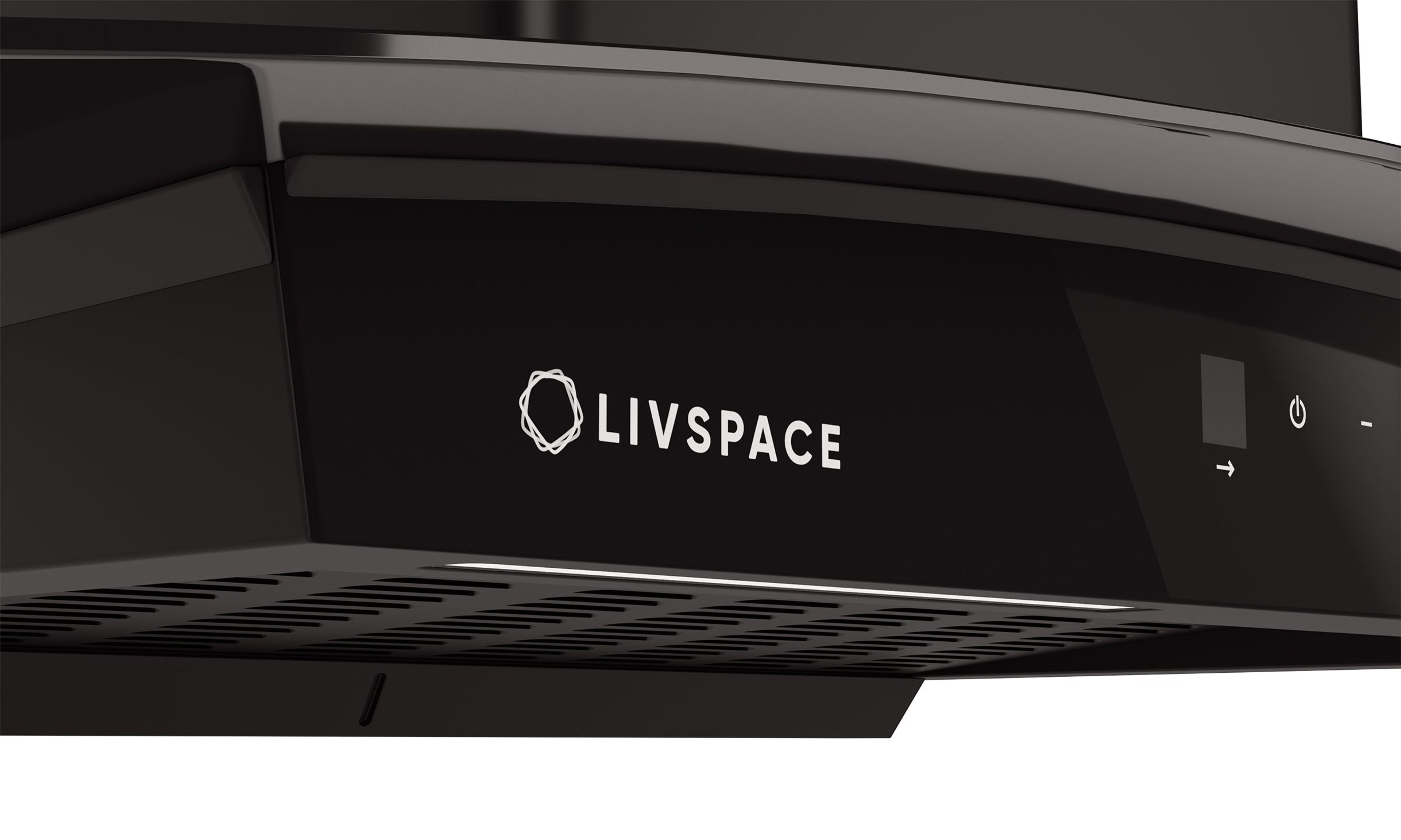 Optima by Livspace AutoClean Curve Shape chimney 900mm size 1200m3/h suction power (Ducted) | Optima CH C 90