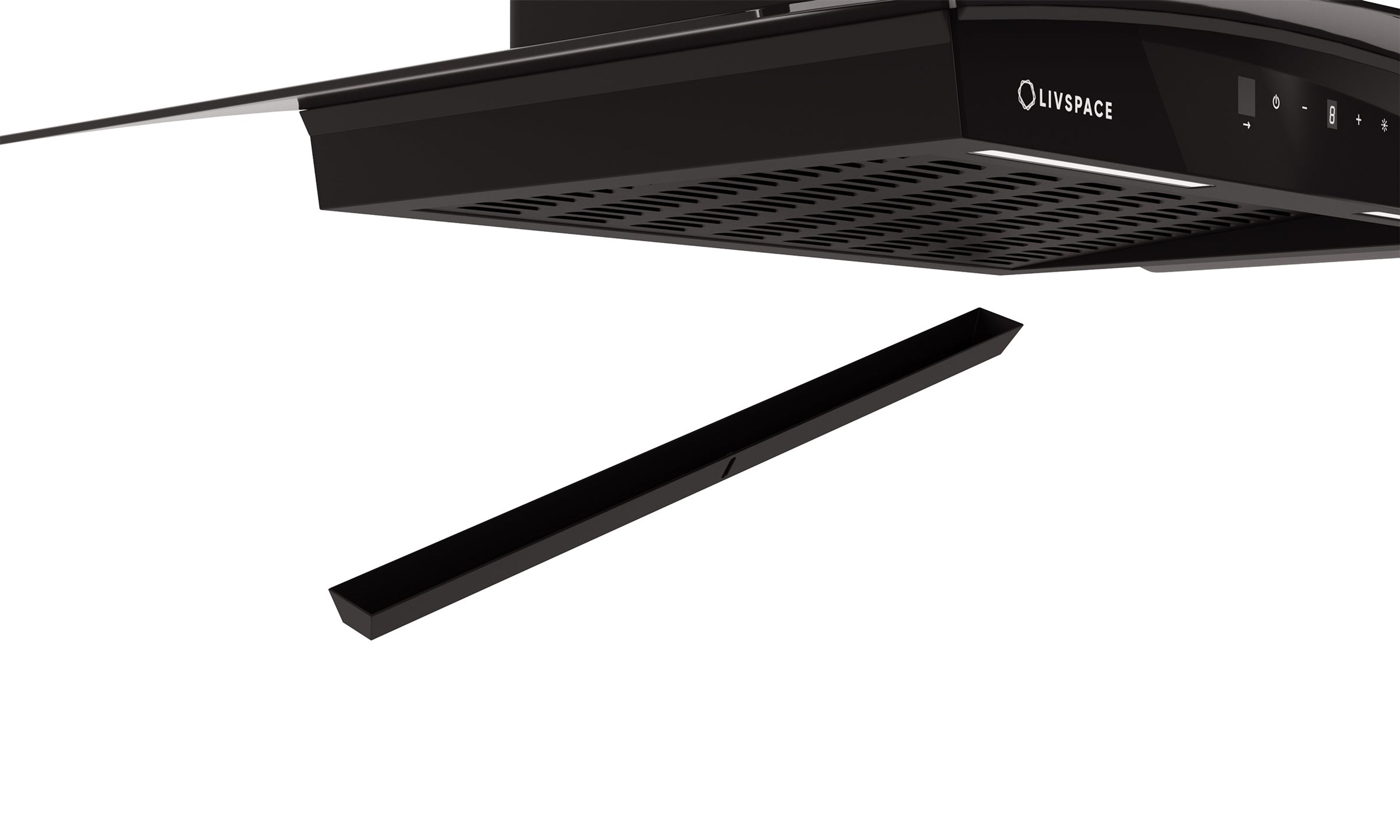 Optima by Livspace AutoClean Curve Shape chimney 900mm size 1200m3/h suction power (Ducted) | Optima CH C 90