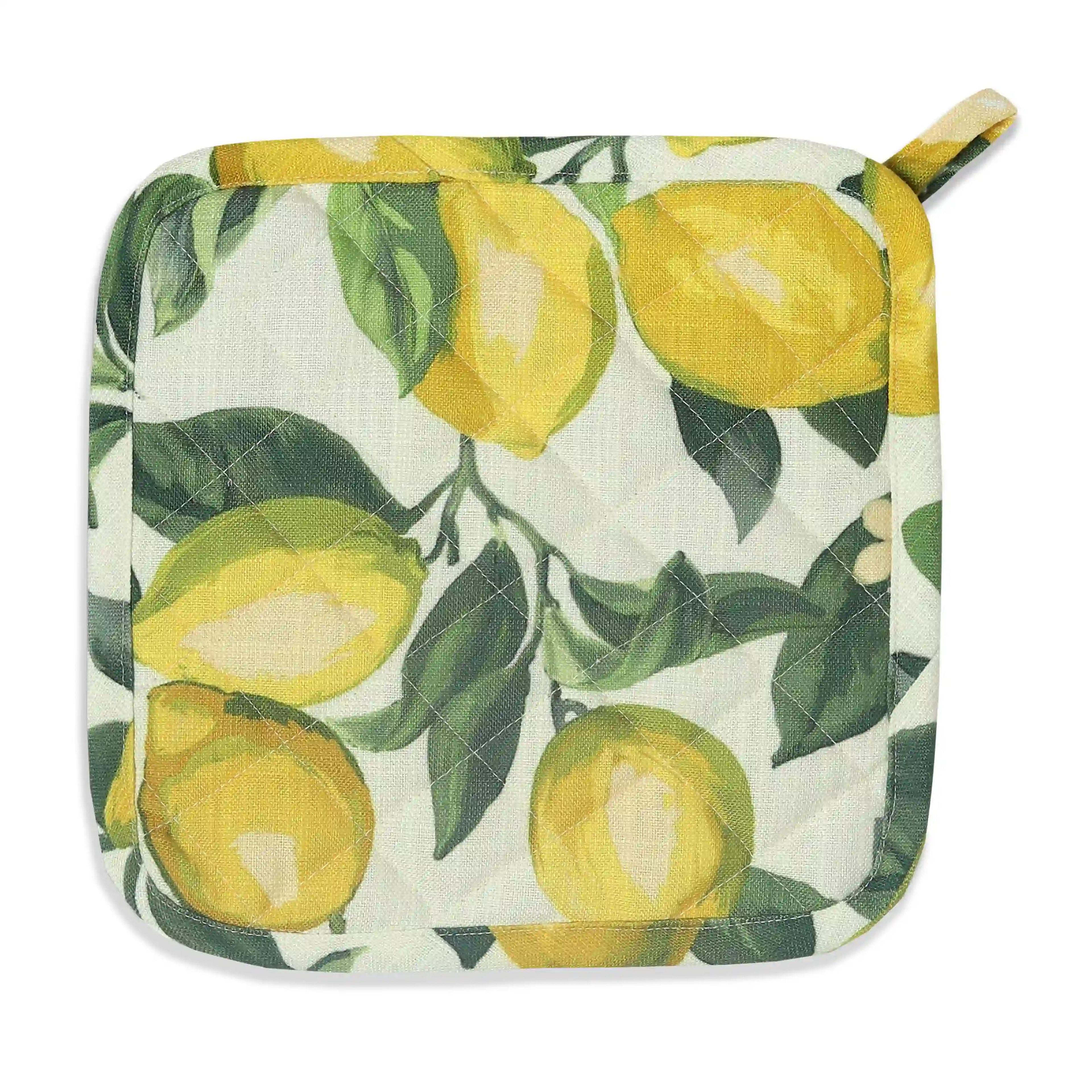 Nonna's Home | Tuscan Inspired Easy to Maintain Quilted Pot Holders | Designed for Protection | Set of 2