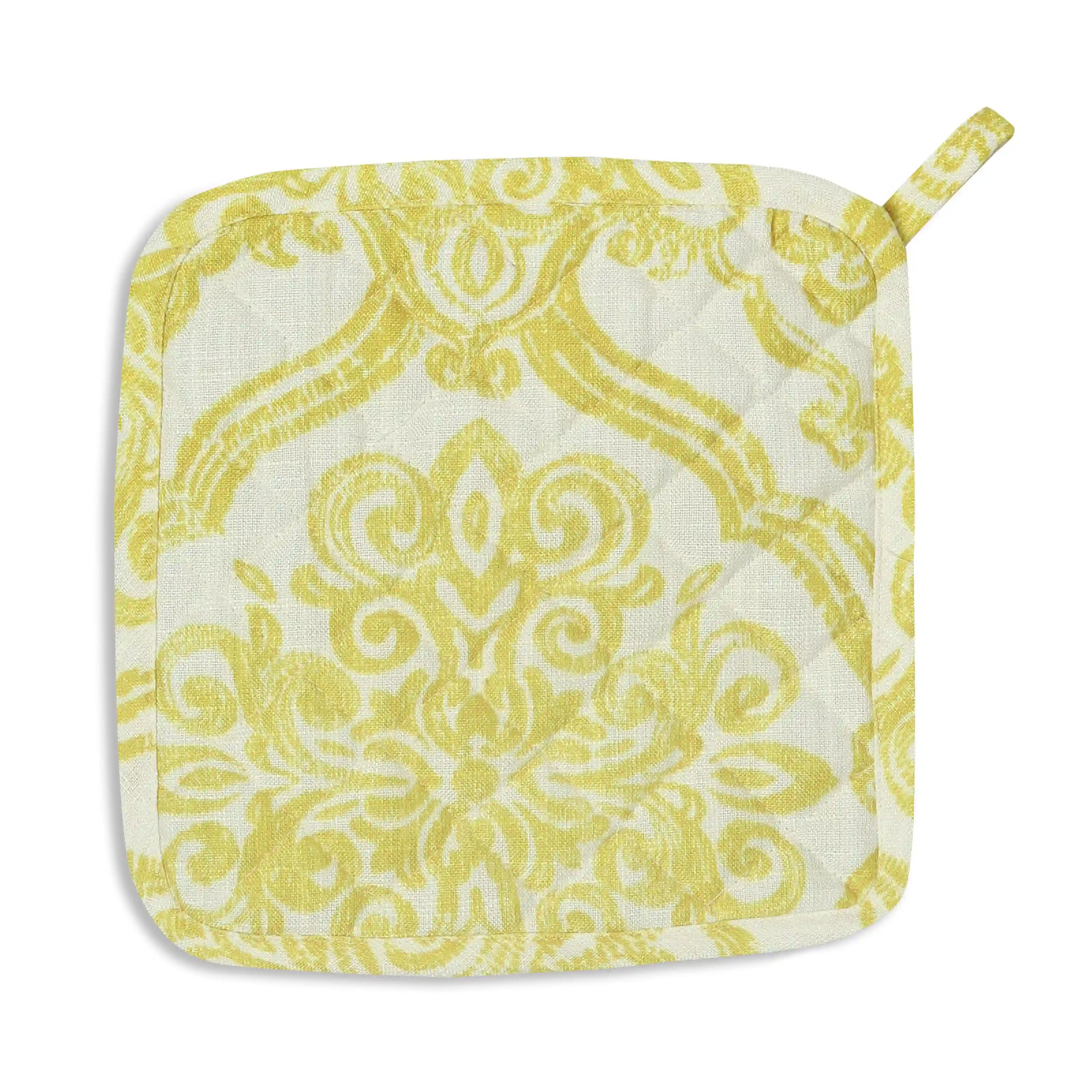 Nonna's Home | Tuscan Inspired Easy to Maintain Quilted Pot Holders | Designed for Protection | Set of 2