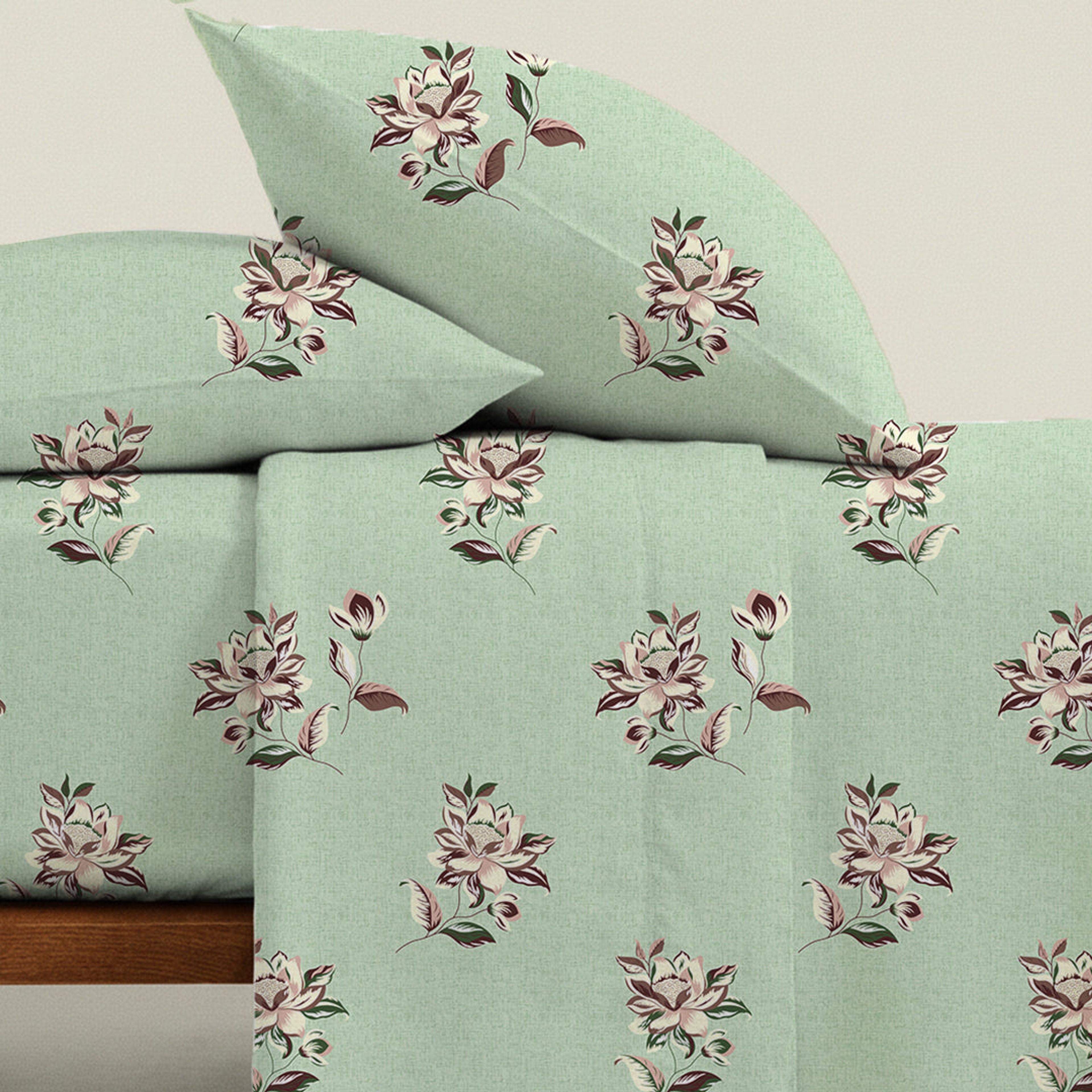 Serene Nest Printed Fitted Sheet Set