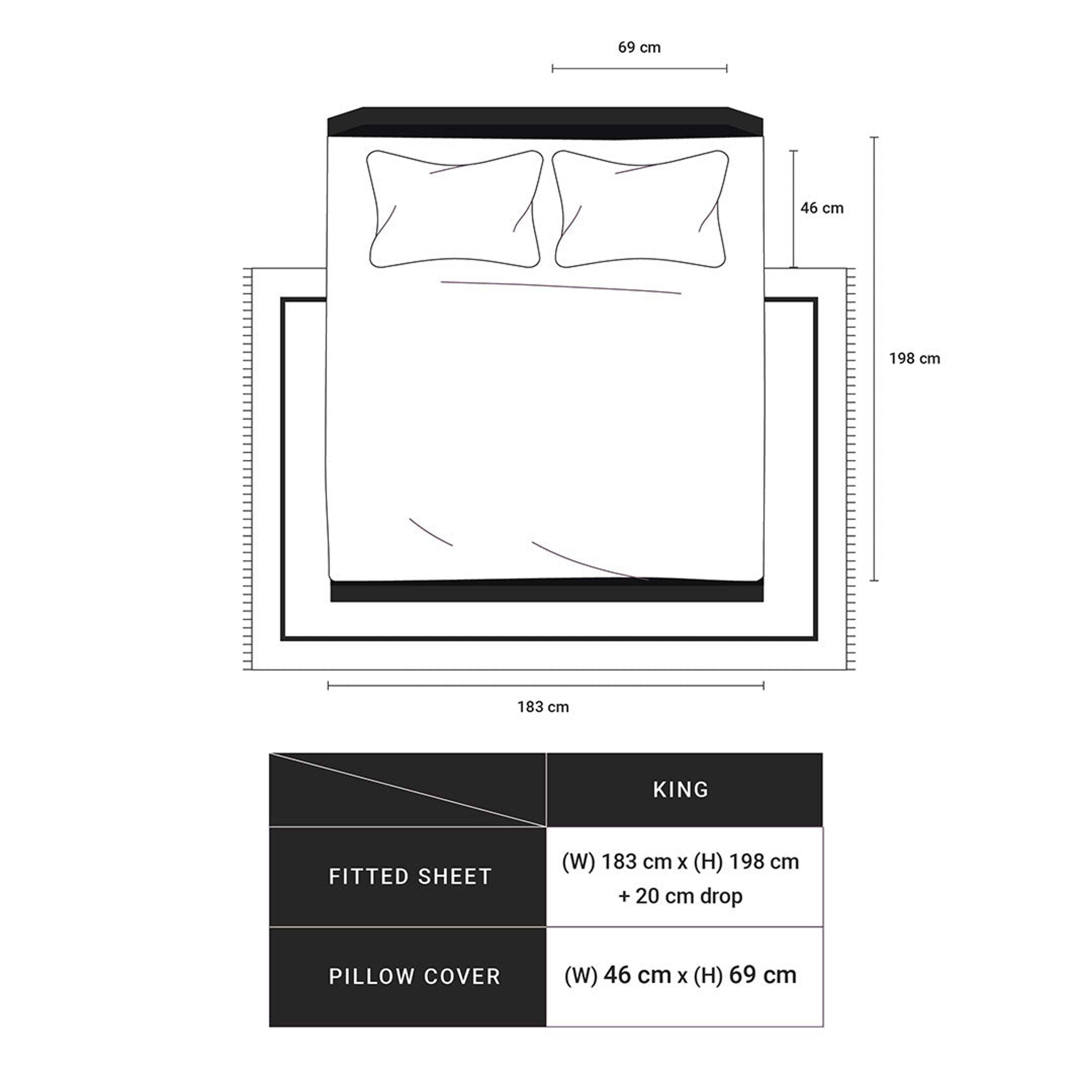 Serene Nest Printed Fitted Sheet Set