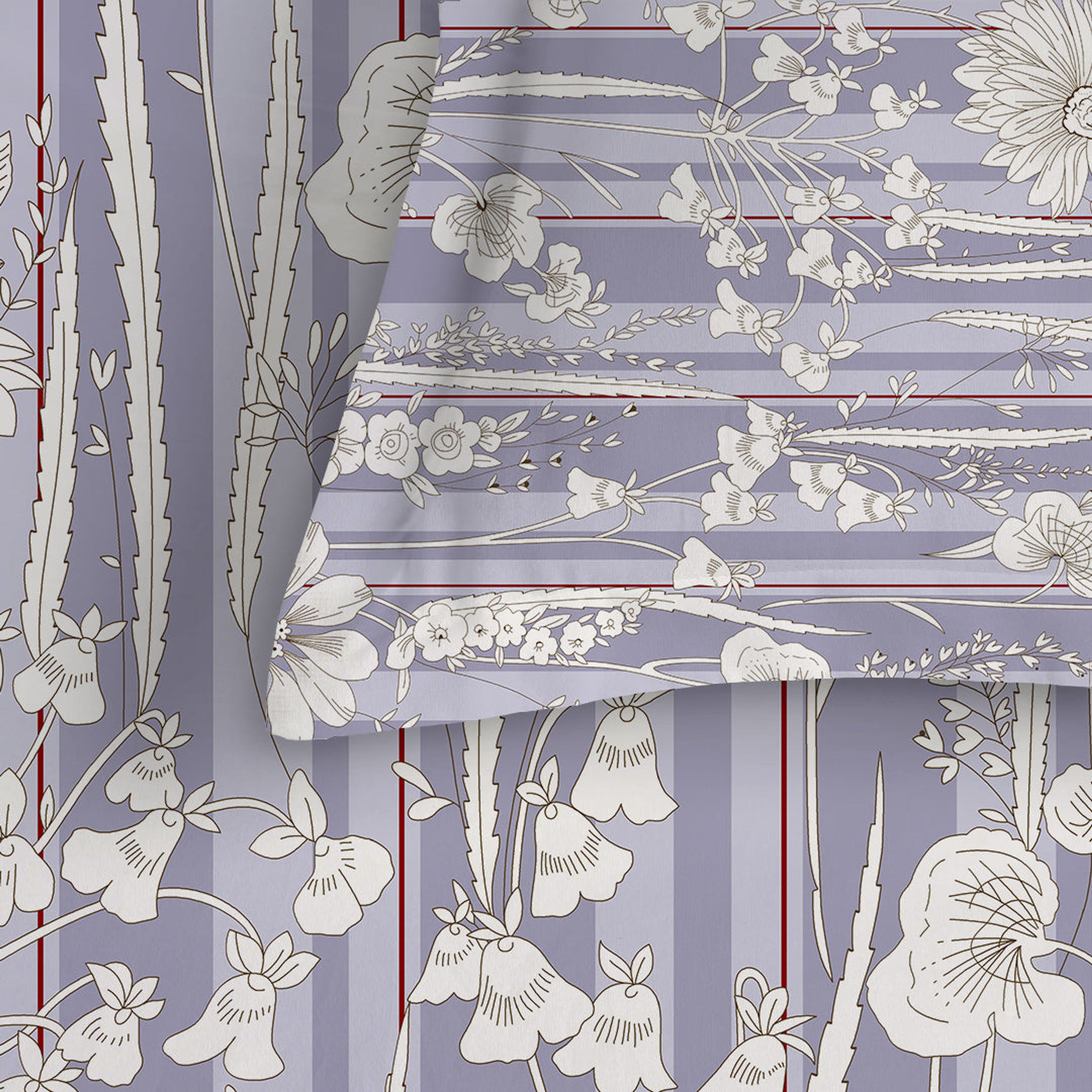 Serene Nest Printed Fitted Sheet Set