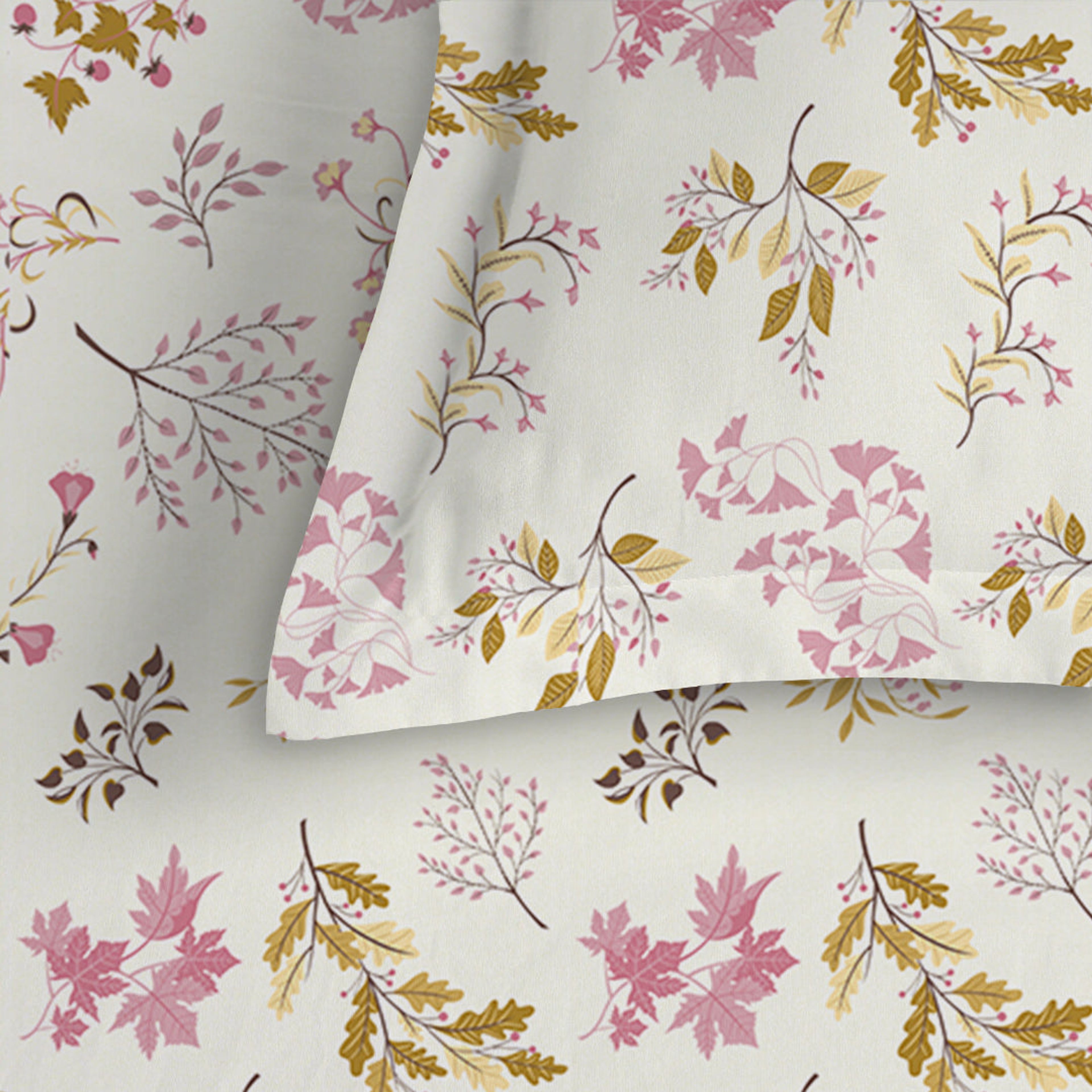 Serene Nest Printed Fitted Sheet Set