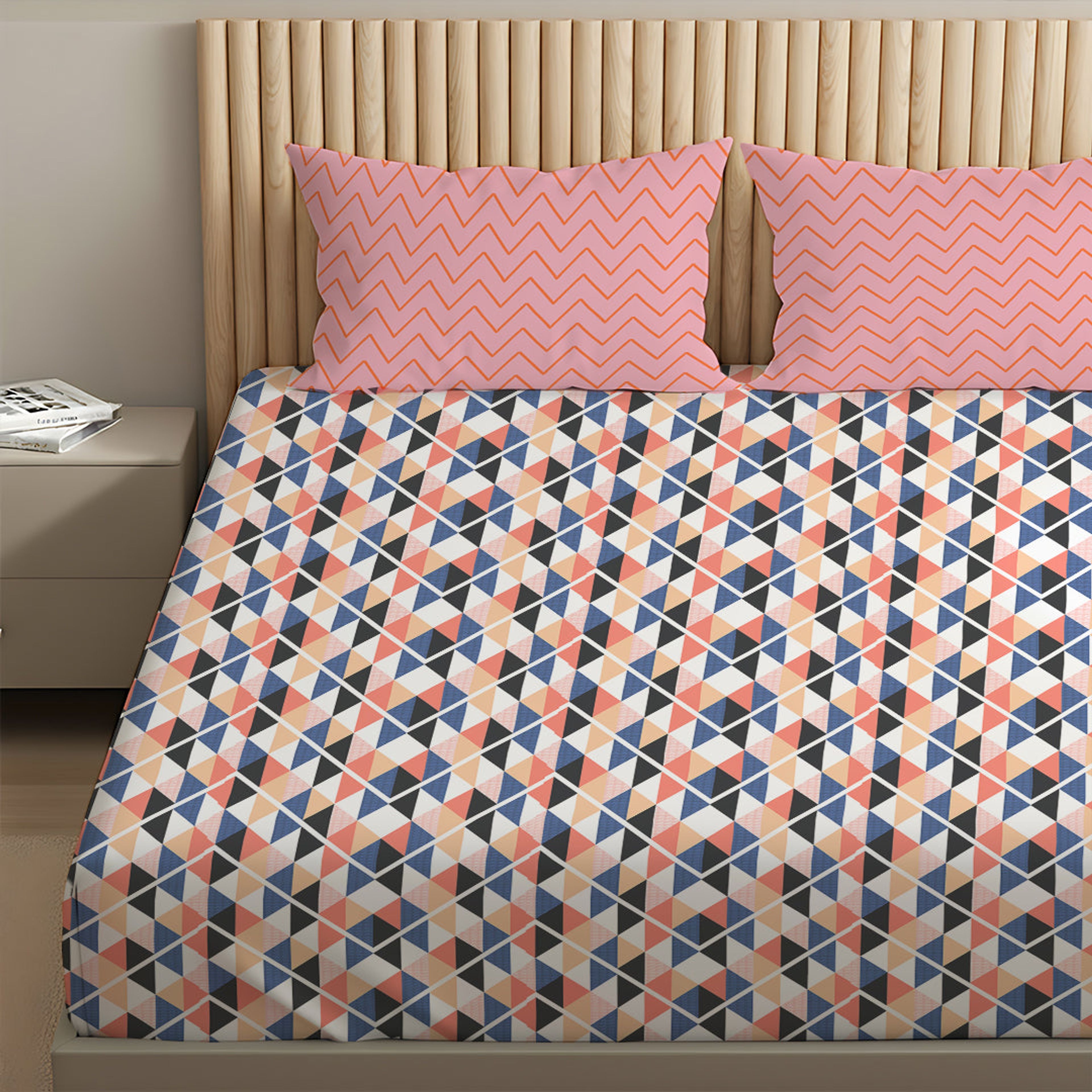 Pure Nest Printed Fitted Sheet Set