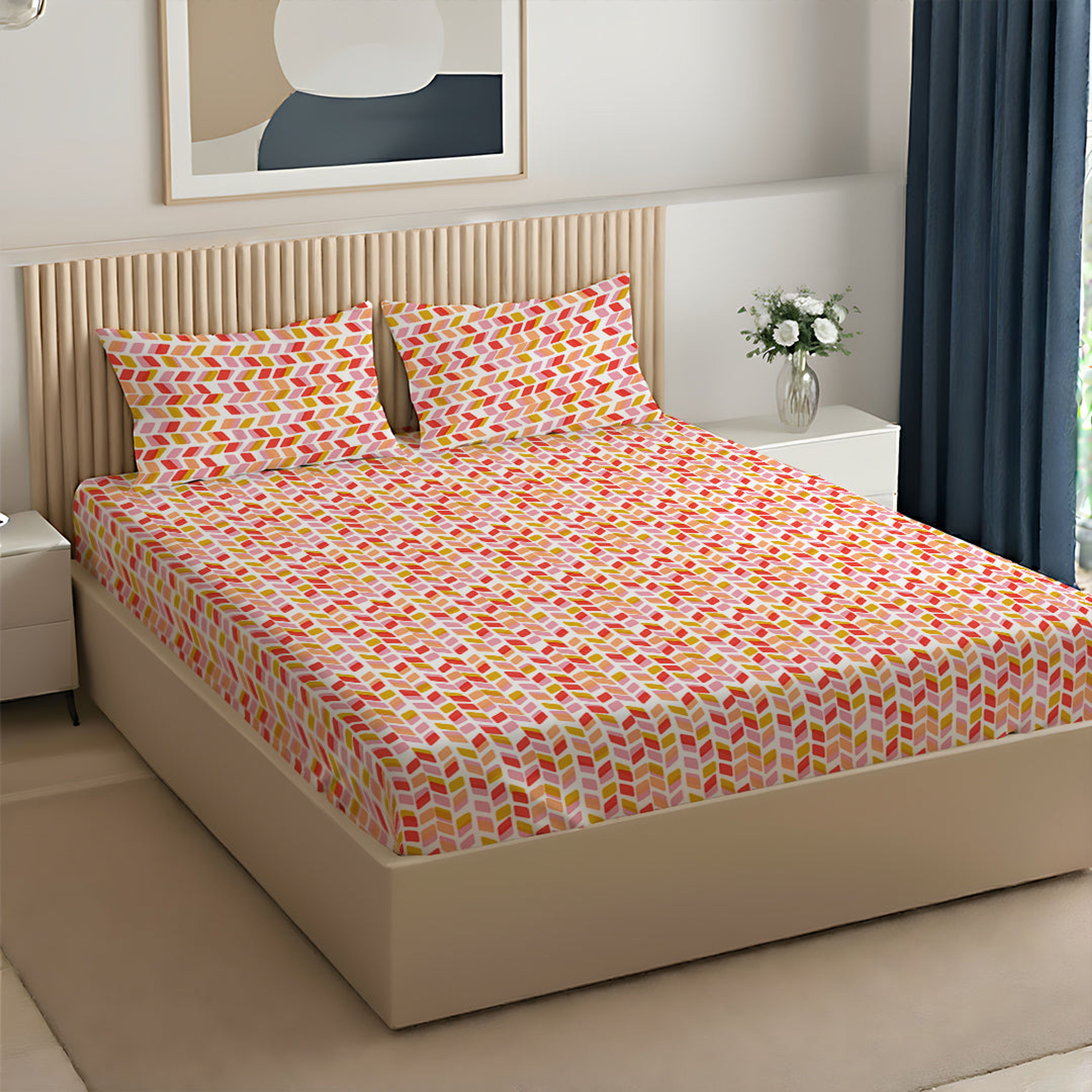 Pure Nest Printed Bedsheet Set