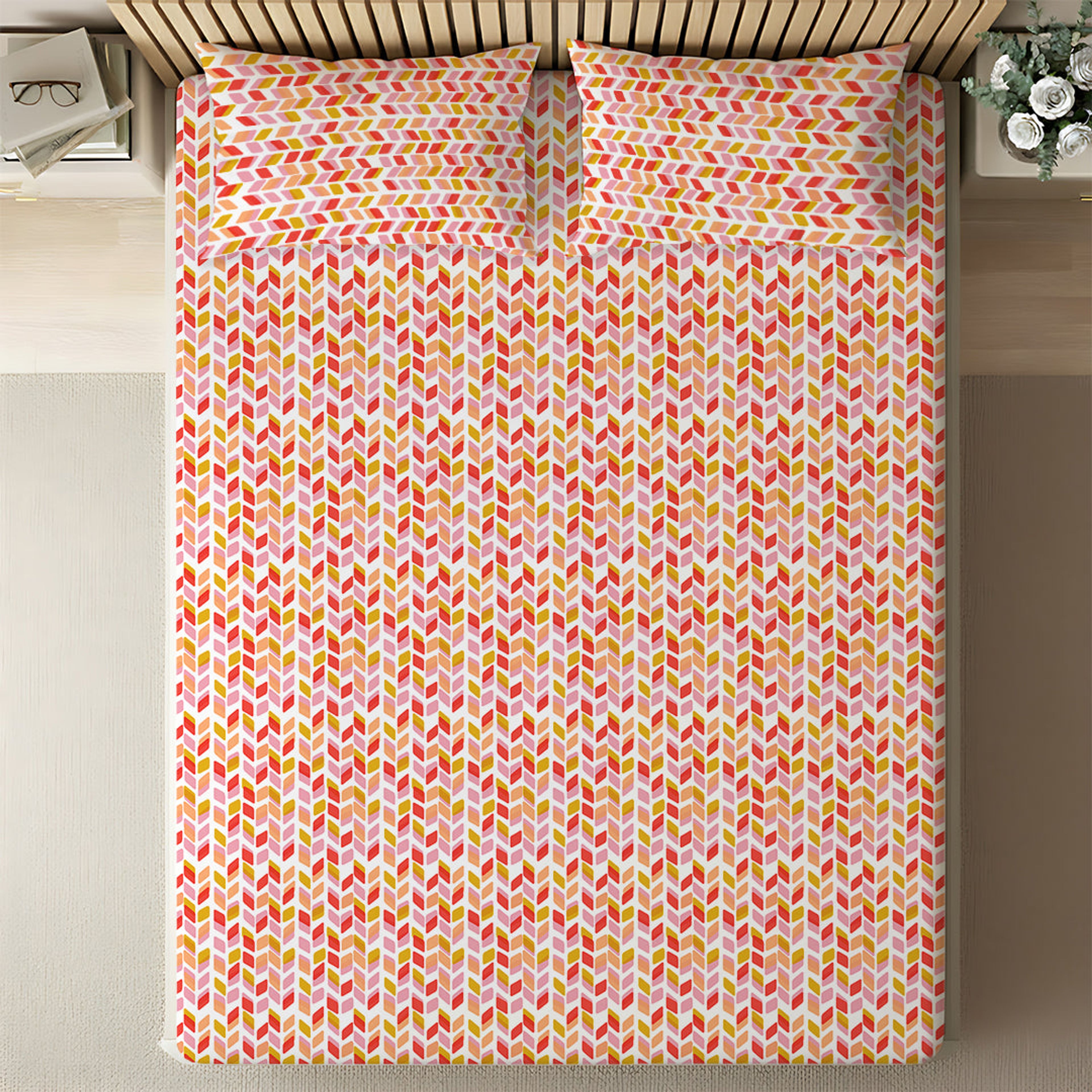 Pure Nest Printed Bedsheet Set
