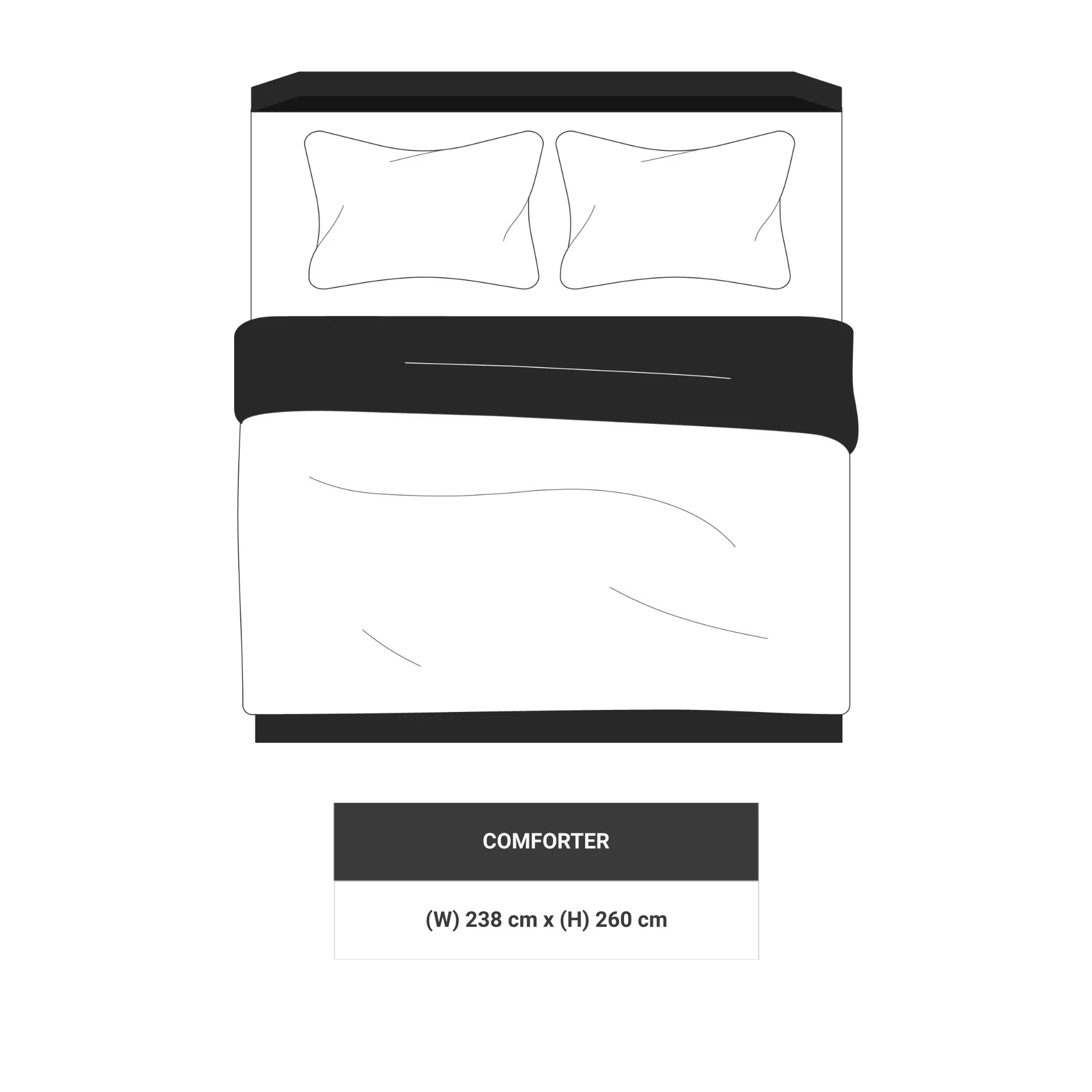 Plumelle | Extra Warm 300 GSM Reversible Premium Comforter - Pristine Dove