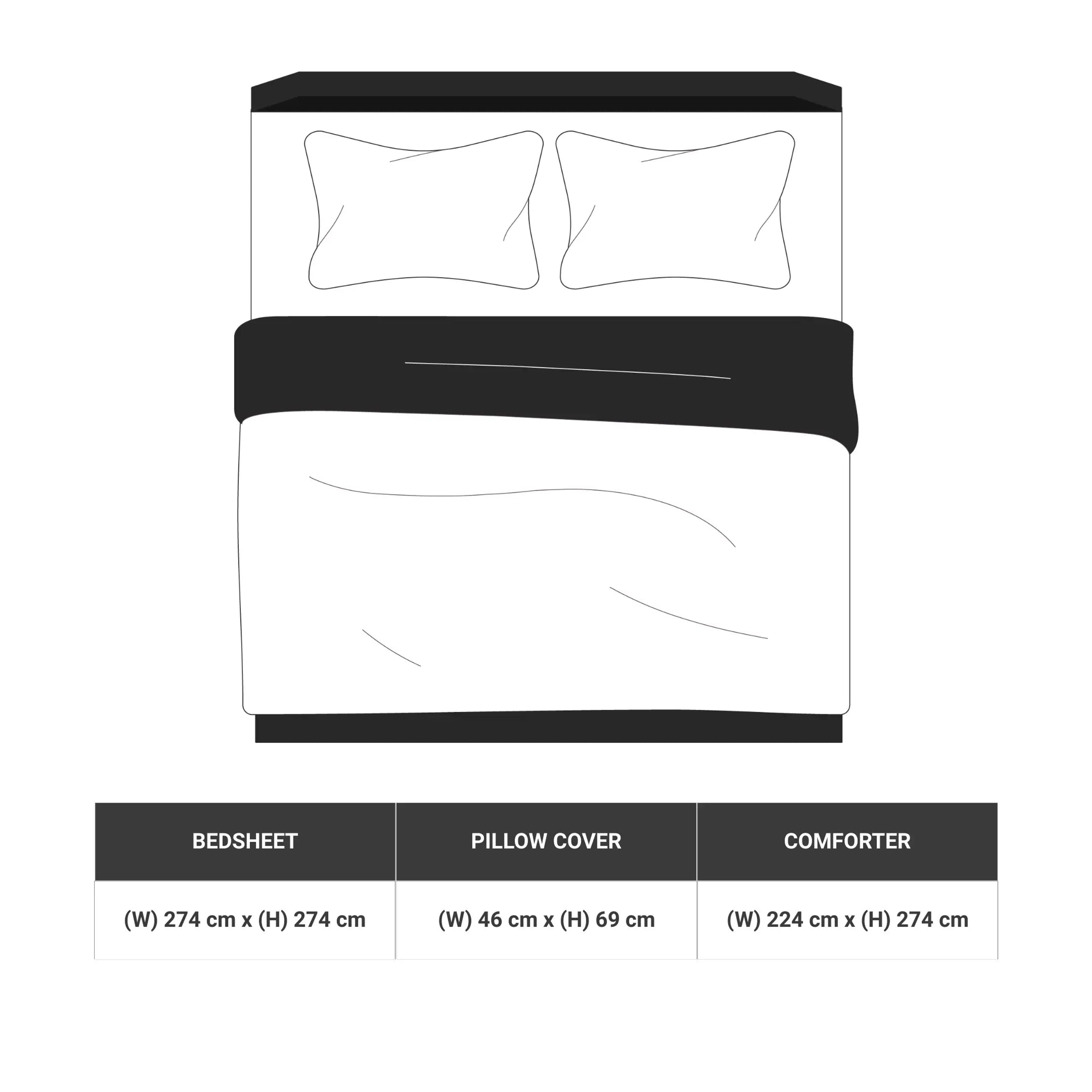 Udyan Tales | Contemporary Indian Printed Bedding Set - Set of Bedsheet & Comforter - Soft Coral