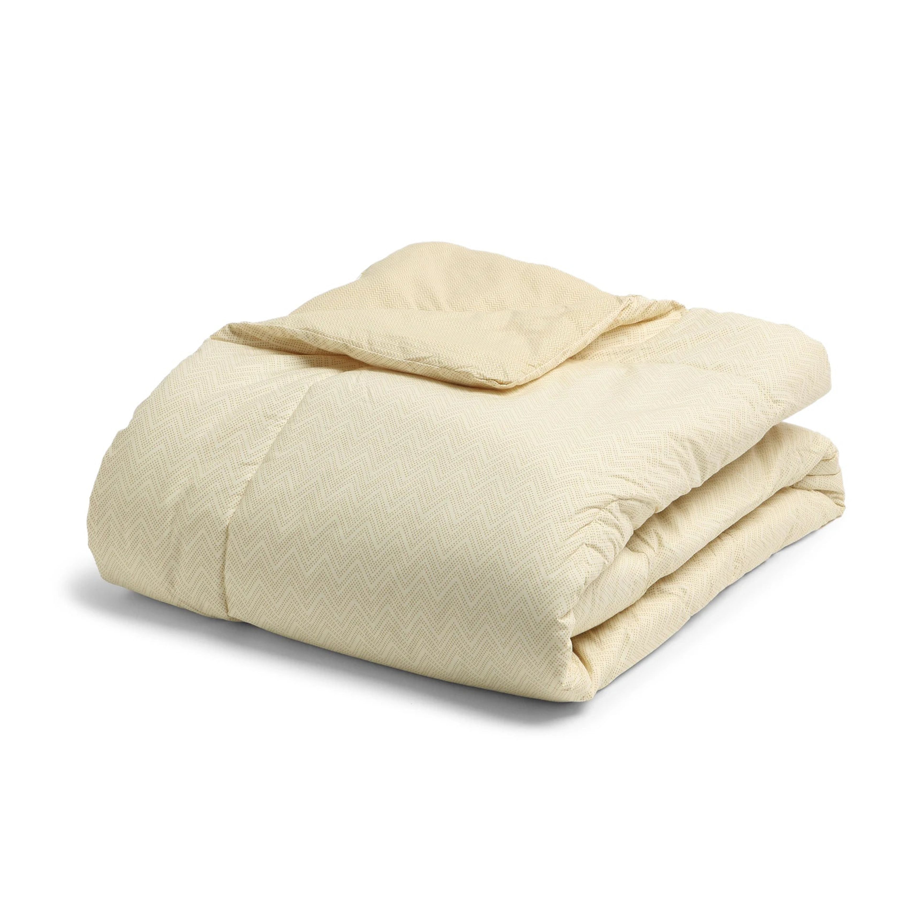 Threadscapes | Woven Textured Printed 120GSM Reversible Comforter-Beige