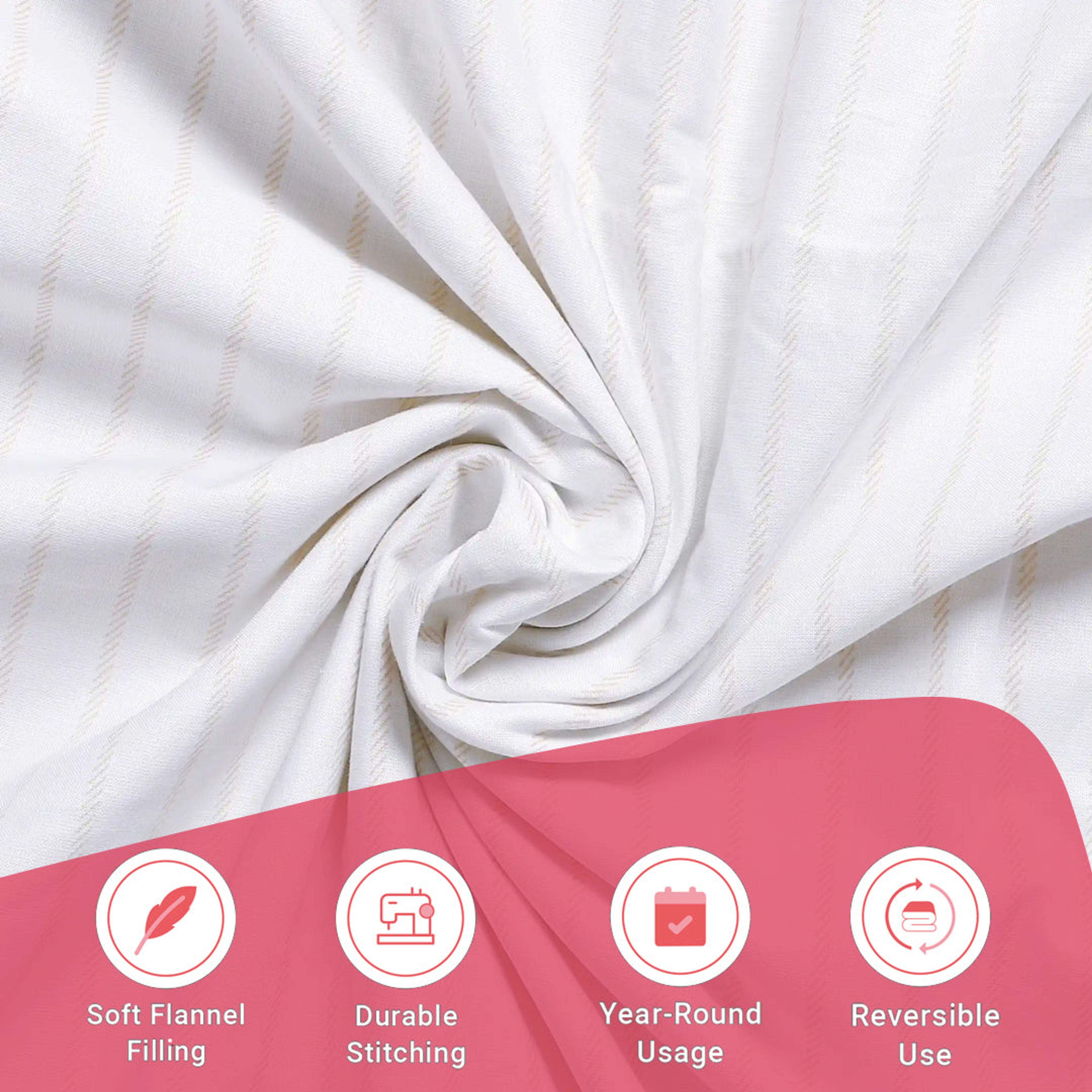 Bloomshire Classic | Everyday Charm Printed Reversible Dohar with Super Soft Flannel Layering-Beige