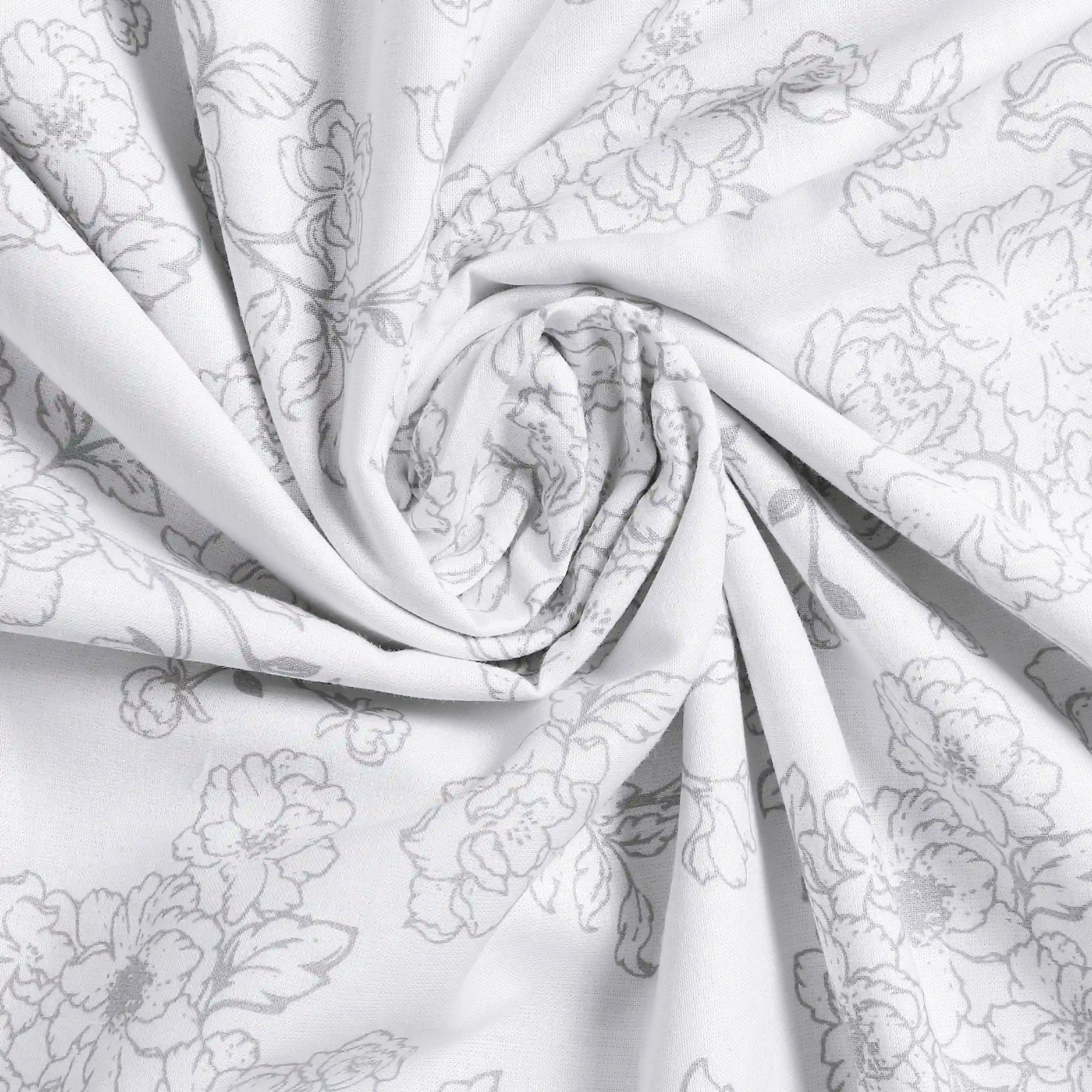 Bloomshire Classic | Everyday Charm Printed Reversible Dohar with Super Soft Flannel Layering-Grey