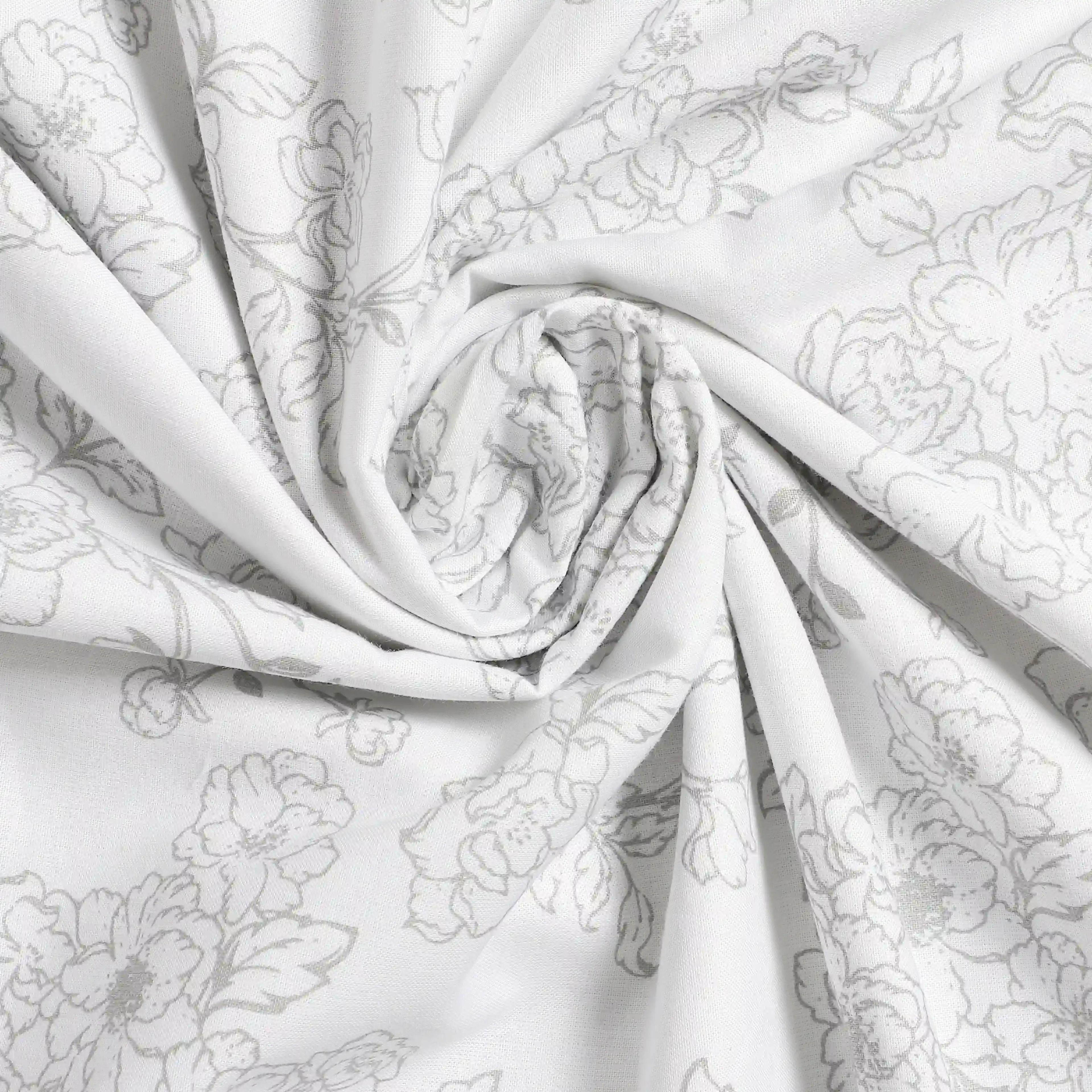 Bloomshire Classic | Everyday Charm Printed Reversible Dohar with Super Soft Flannel Layering-Grey