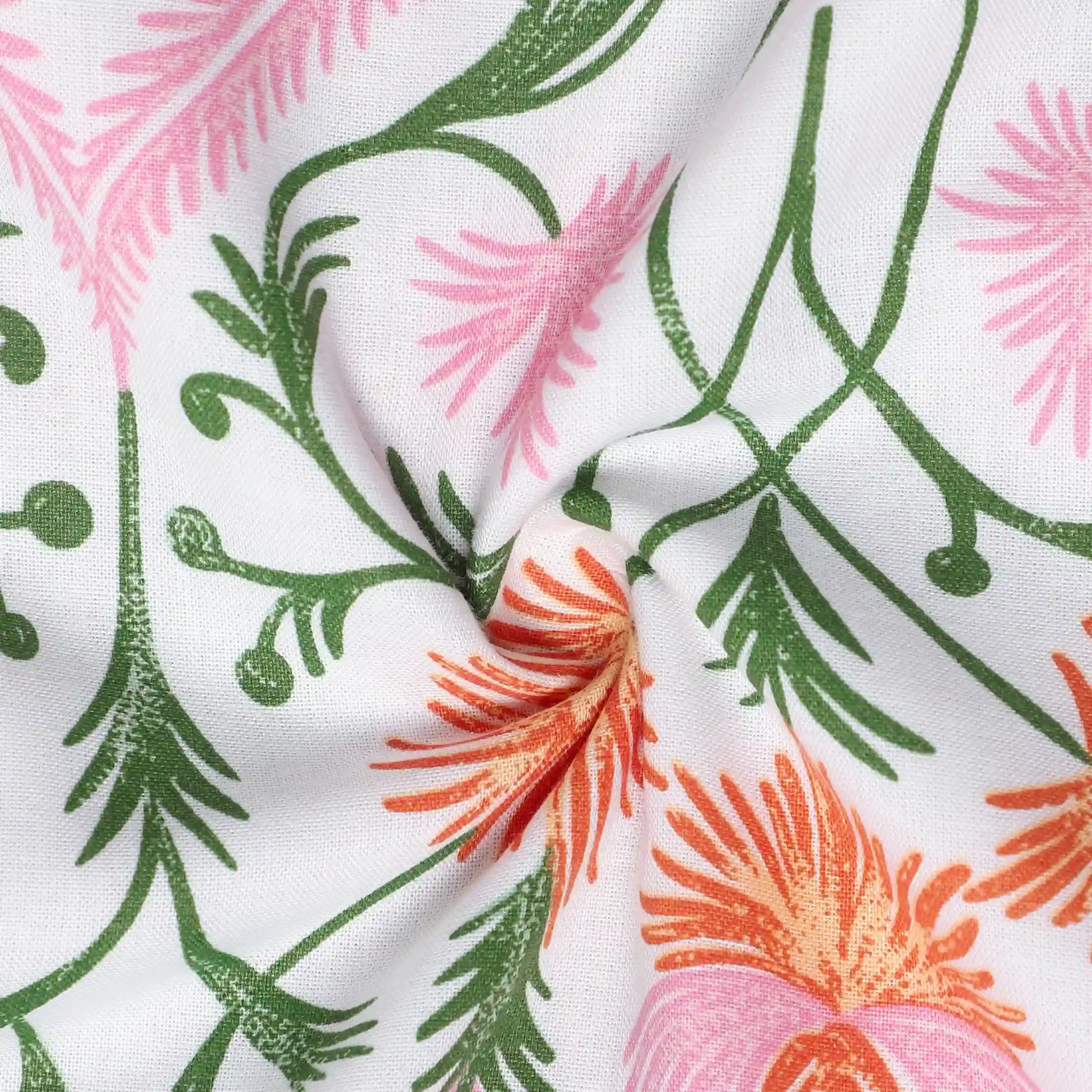 Bloomshire Classic | Everyday Charm Printed Reversible Dohar with Super Soft Flannel Layering-Salmon