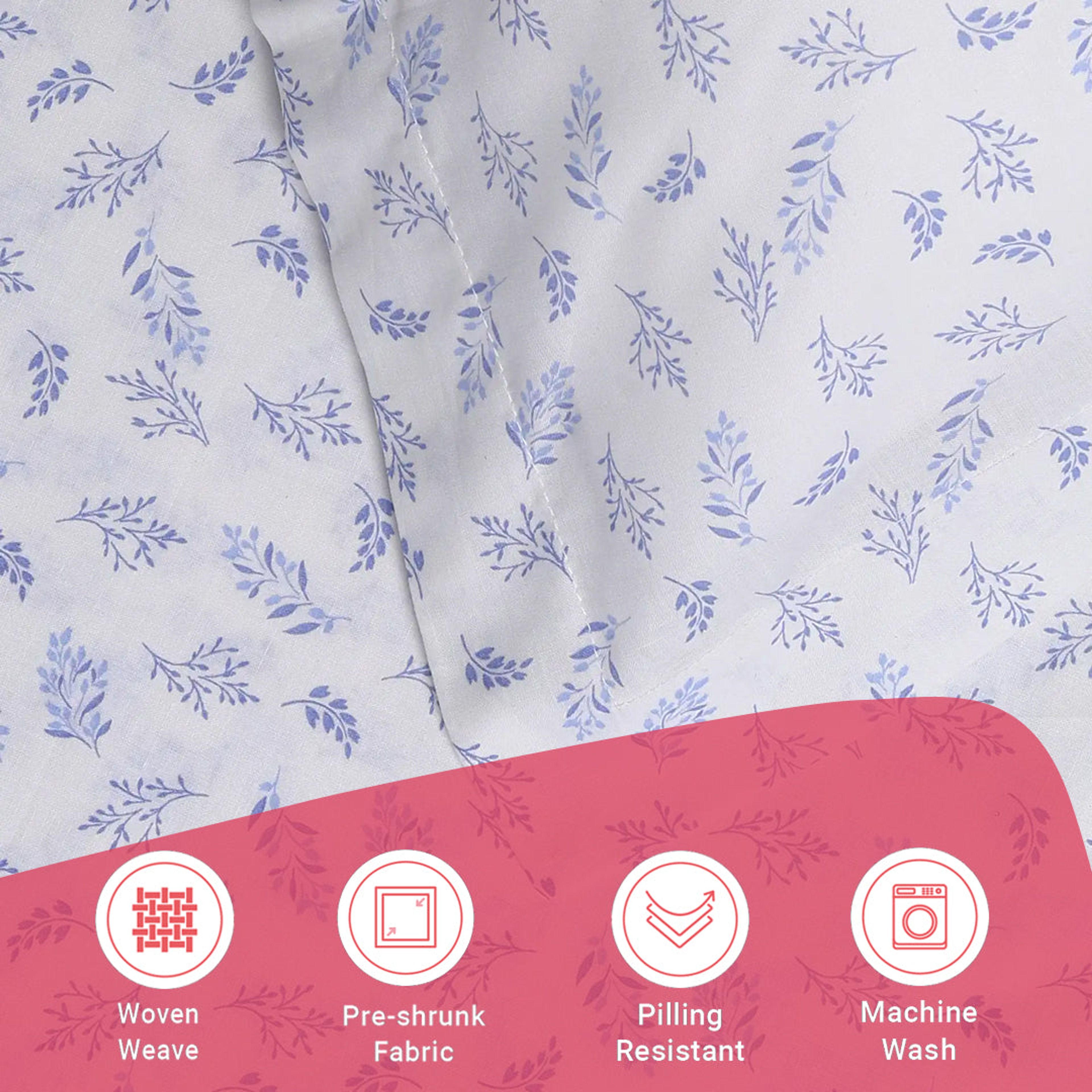 Bloomshire Classic | Everyday Charm Printed Cotton Bedsheet Set-Purple