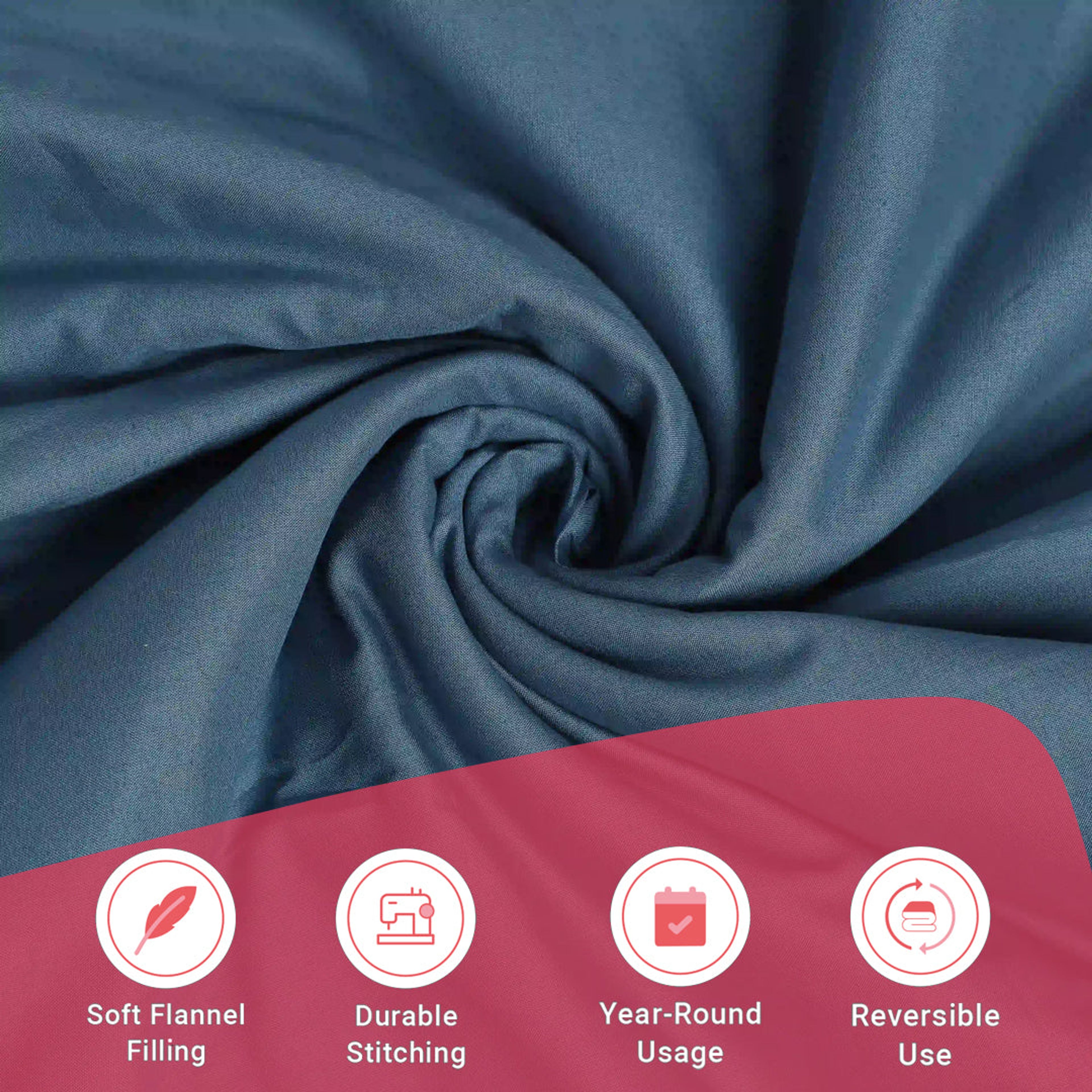 Paleto | Everyday Hues Cotton Solid Dyed Dohar with Super Soft Flannel Layering-Mineral