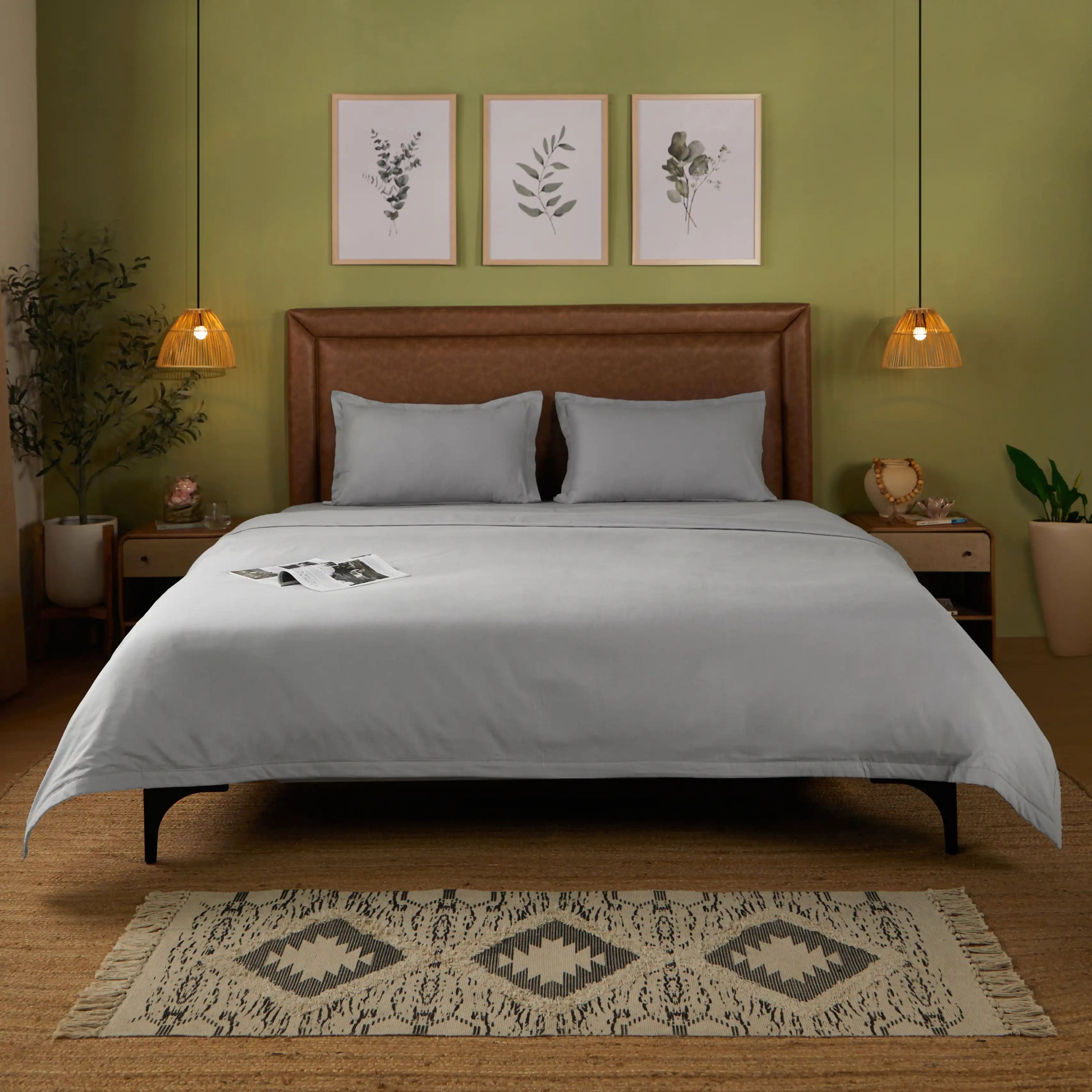 Paleto | Everyday Hues Cotton Solid Dyed Dohar with Super Soft Flannel Layering-Grey